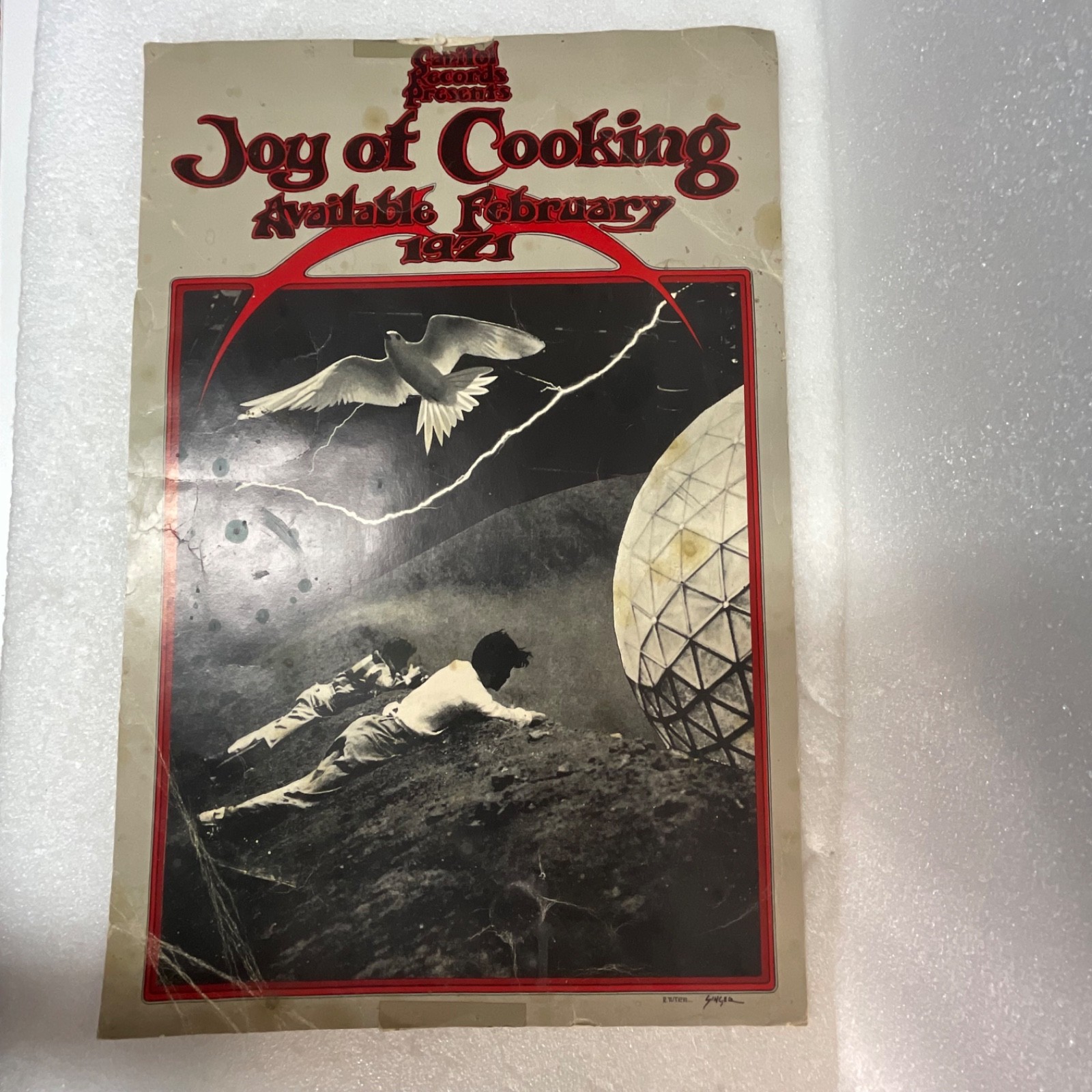 1971 Joy of Cooking Capitol Records Promo Poster Tuten Singer 12 x 18 in - Image 1