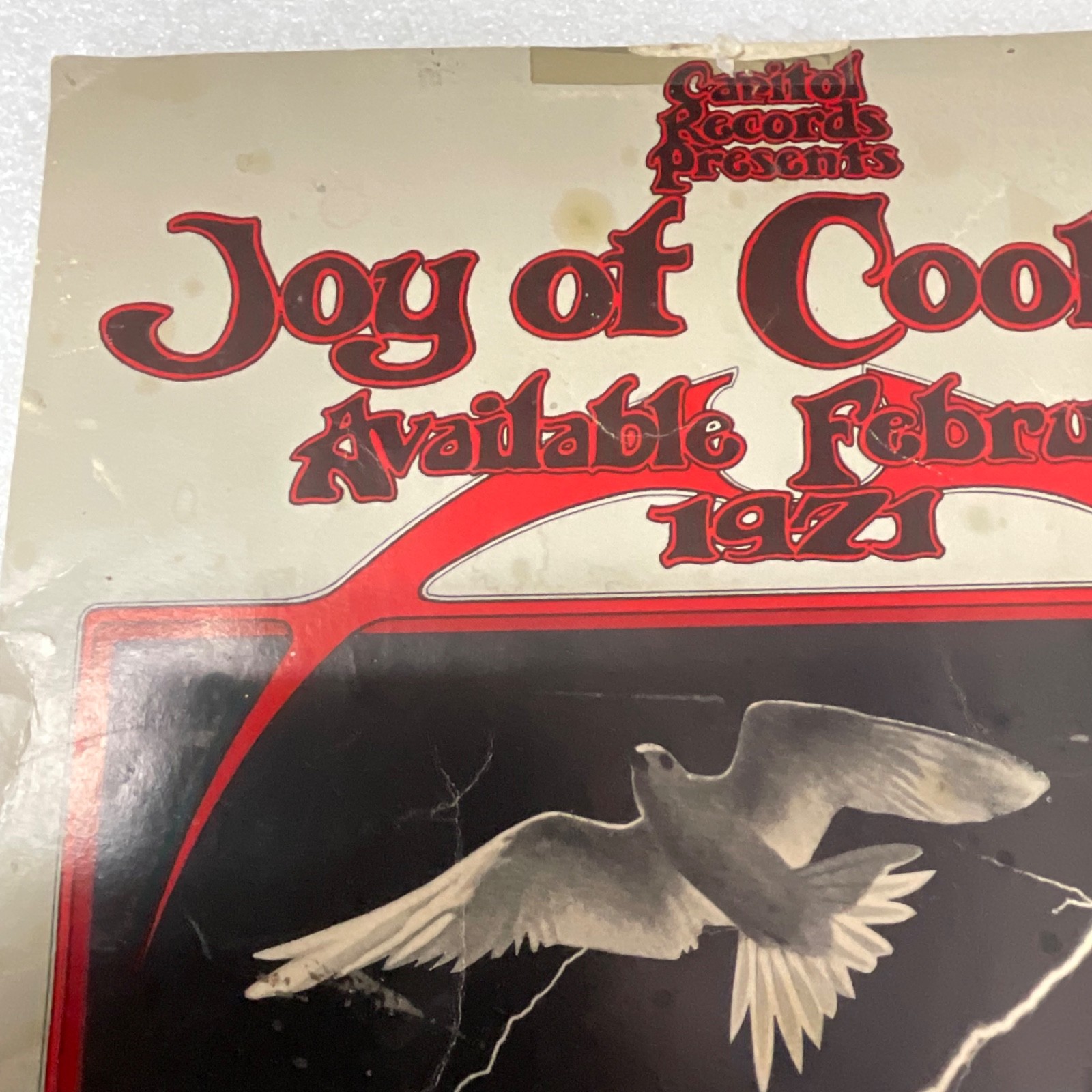 1971 Joy of Cooking Capitol Records Promo Poster Tuten Singer 12 x 18 in - Image 4