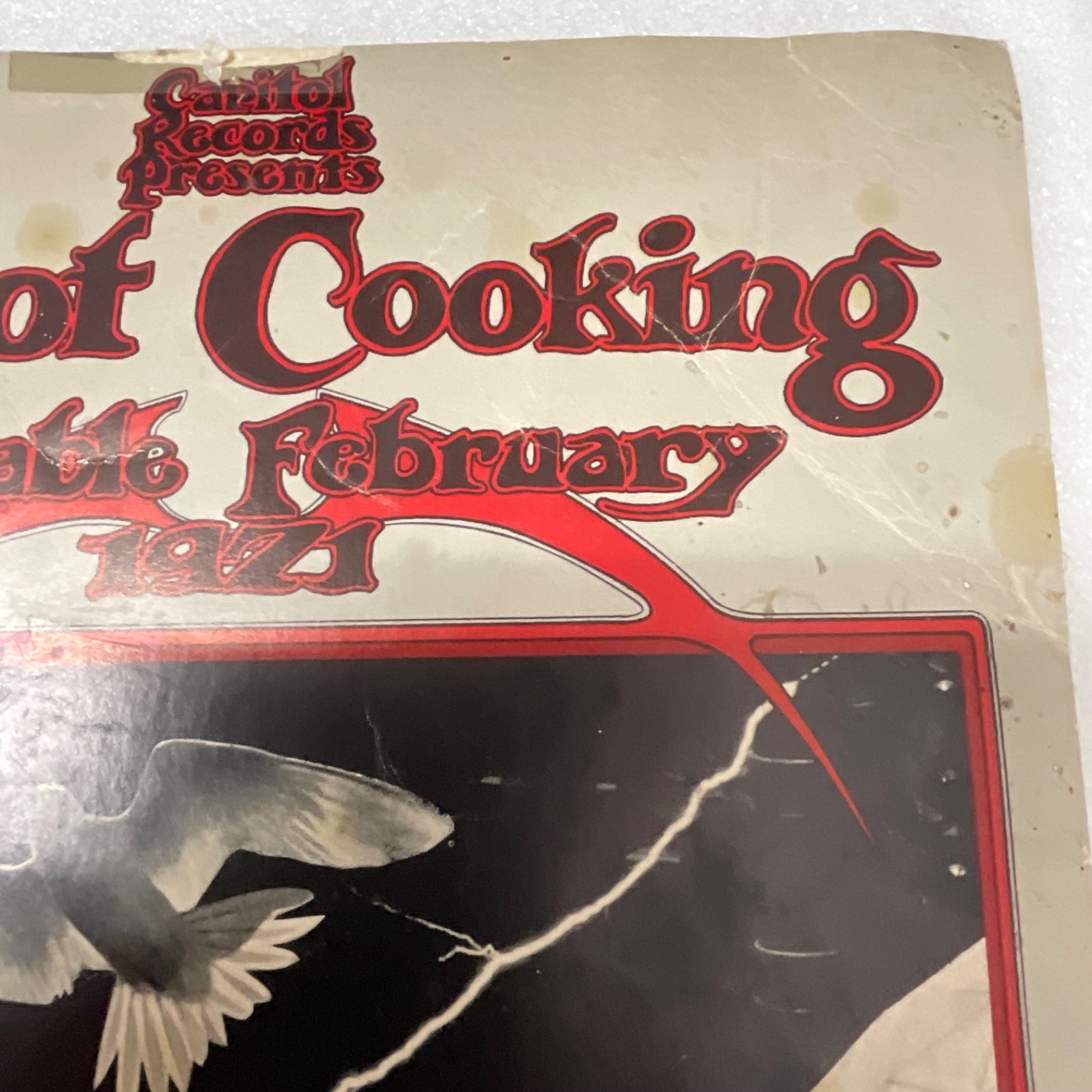 1971 Joy of Cooking Capitol Records Promo Poster Tuten Singer 12 x 18 in - Image 5
