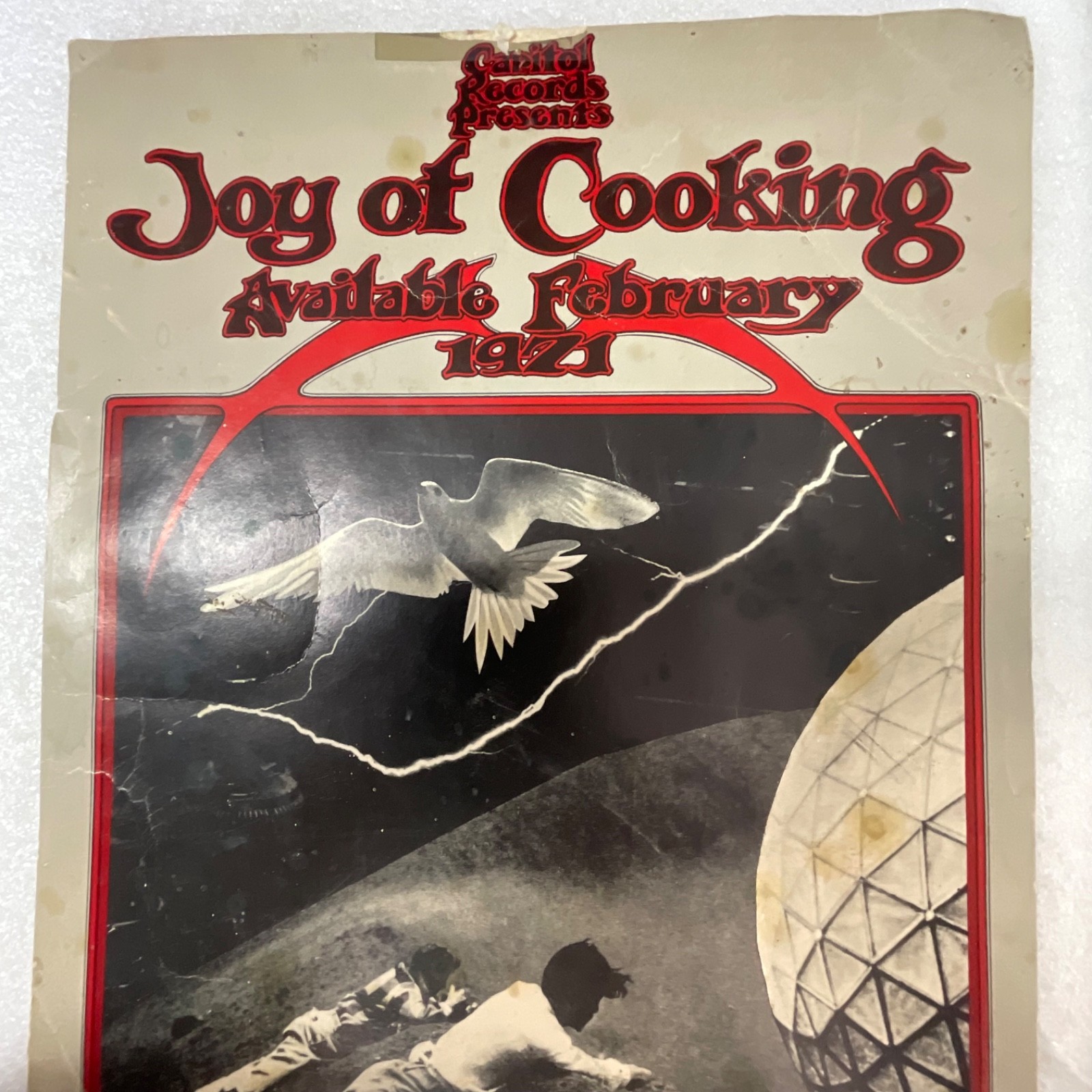 1971 Joy of Cooking Capitol Records Promo Poster Tuten Singer 12 x 18 in - Image 2