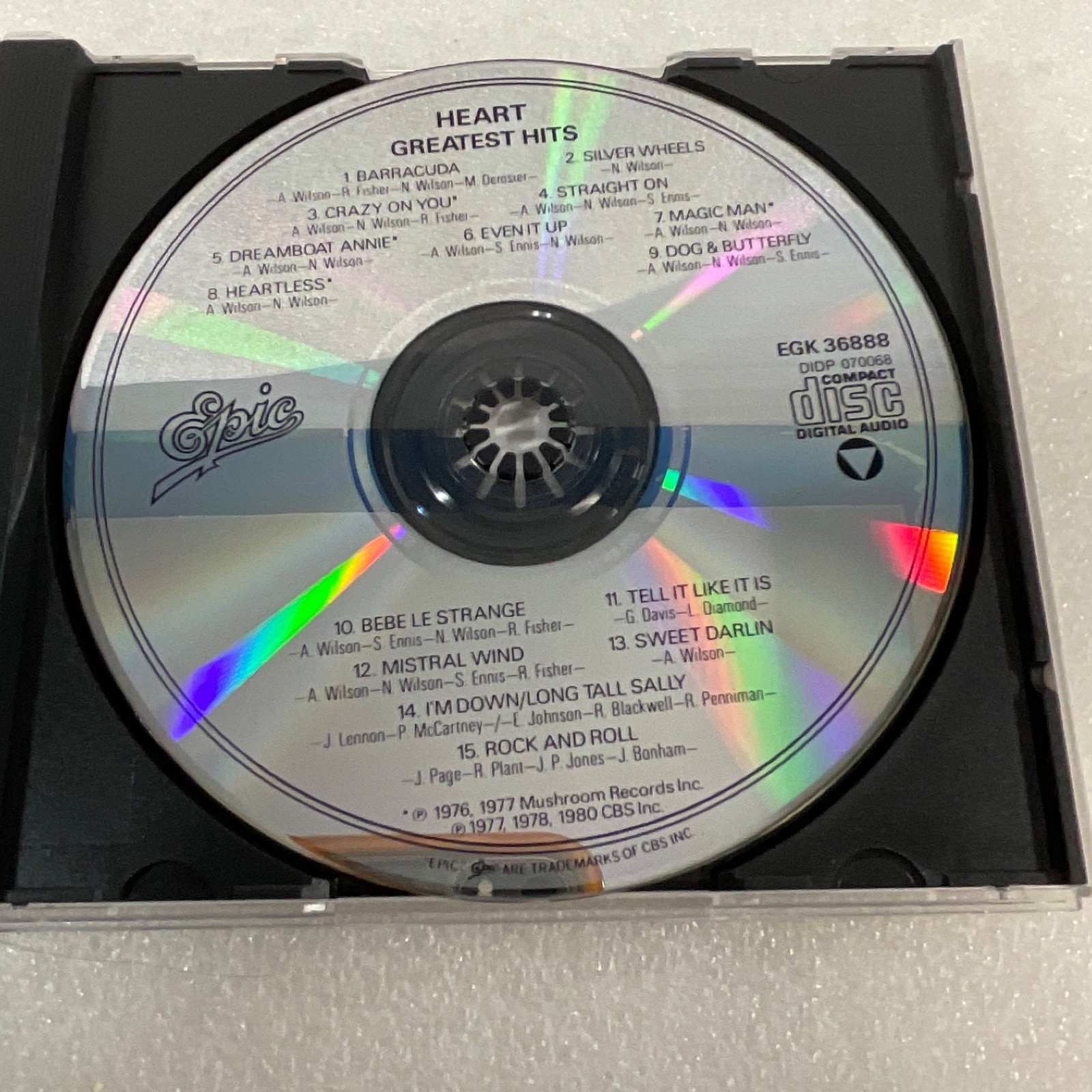 Heart Greatest Hits CD Epic EGK 36888 Classic Rock Compilation - Image 14