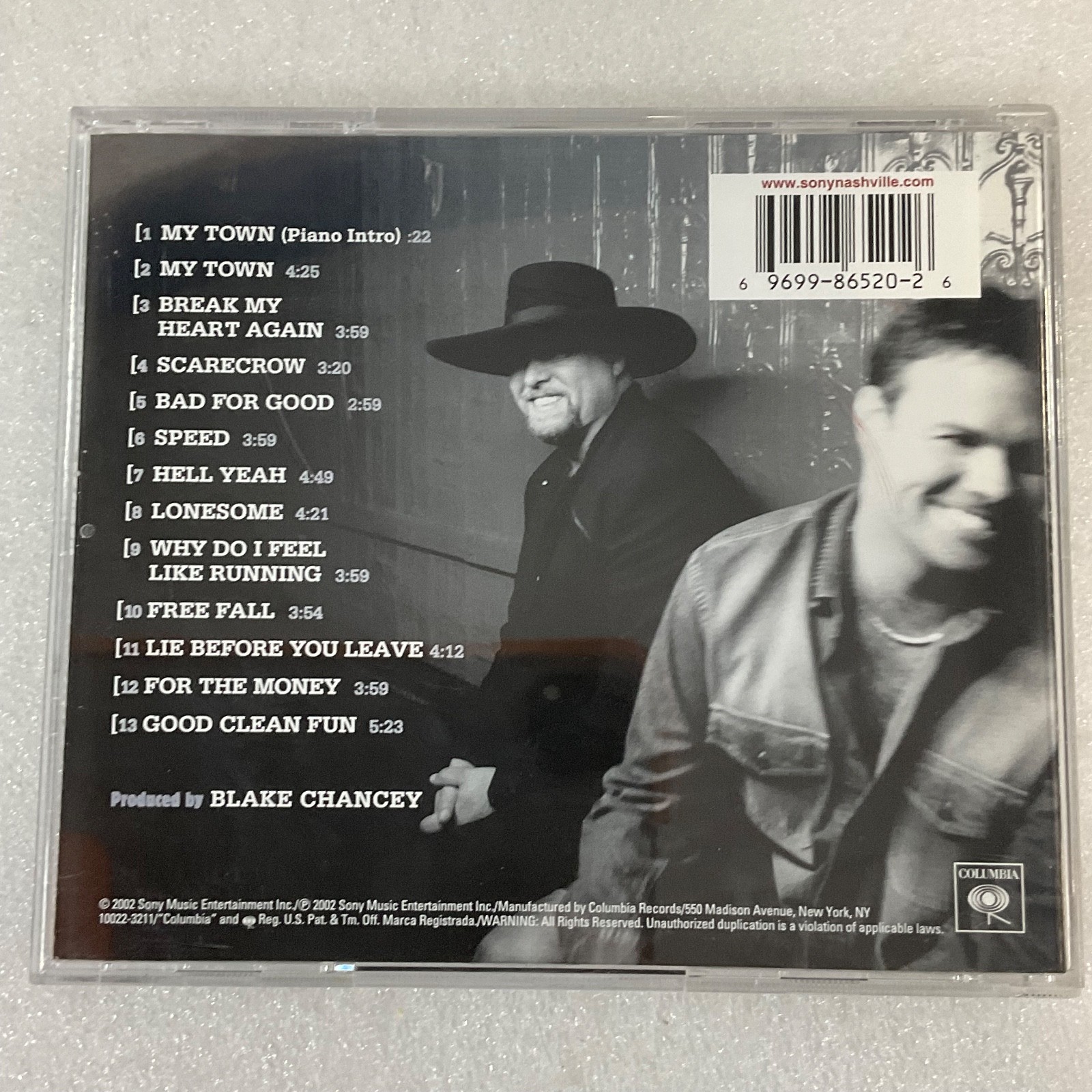 Montgomery Gentry My Town CD 2002 Columbia Country Rock Album - Image 2