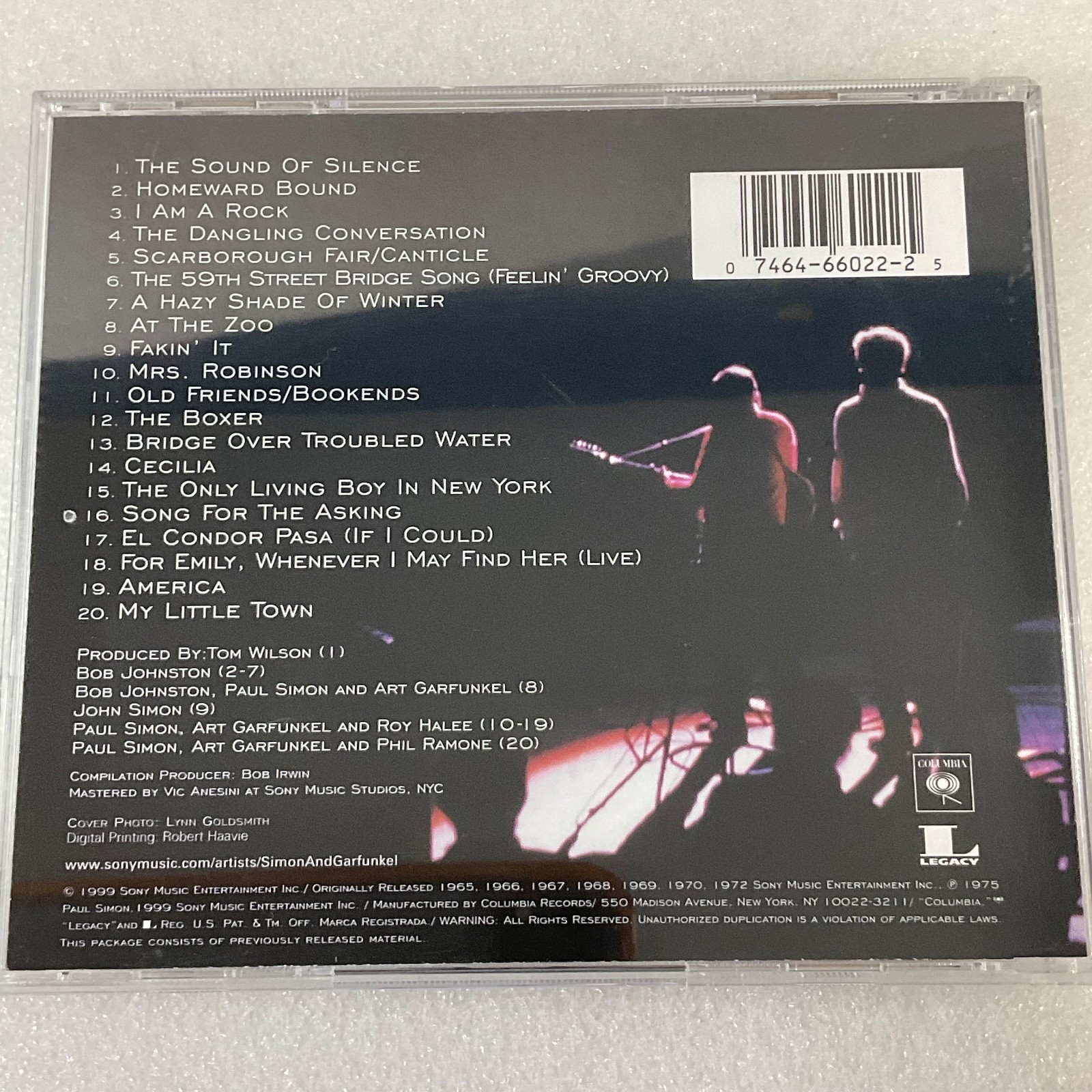 Simon & Garfunkel The Best Of CD 1999 Columbia Legacy 20 Track Compilation - Image 2