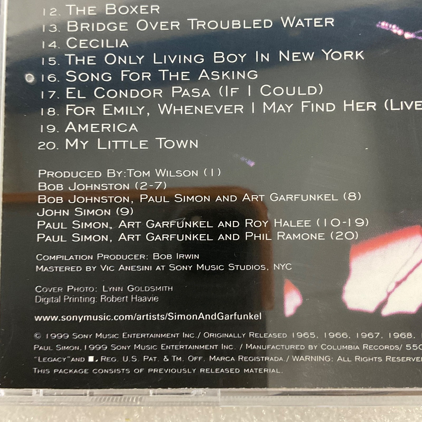 Simon & Garfunkel The Best Of CD 1999 Columbia Legacy 20 Track Compilation - Image 12
