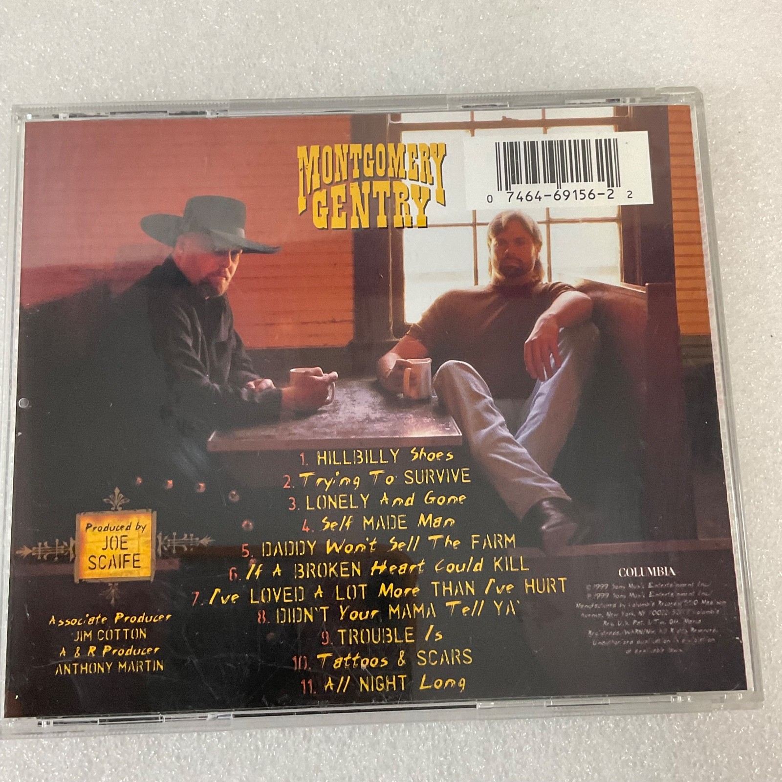 Montgomery Gentry Tattoos & Scars CD 1999 Columbia Country Rock - Image 2