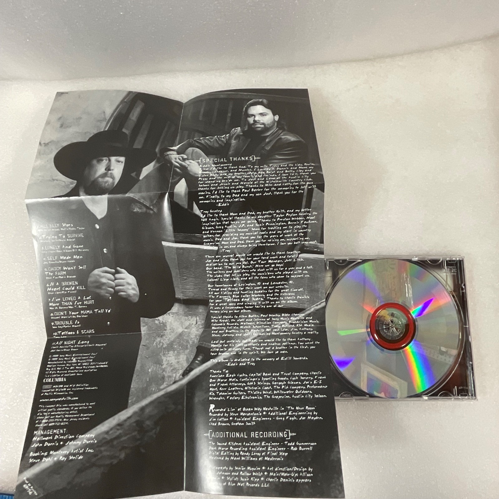 Montgomery Gentry Tattoos & Scars CD 1999 Columbia Country Rock - Image 18