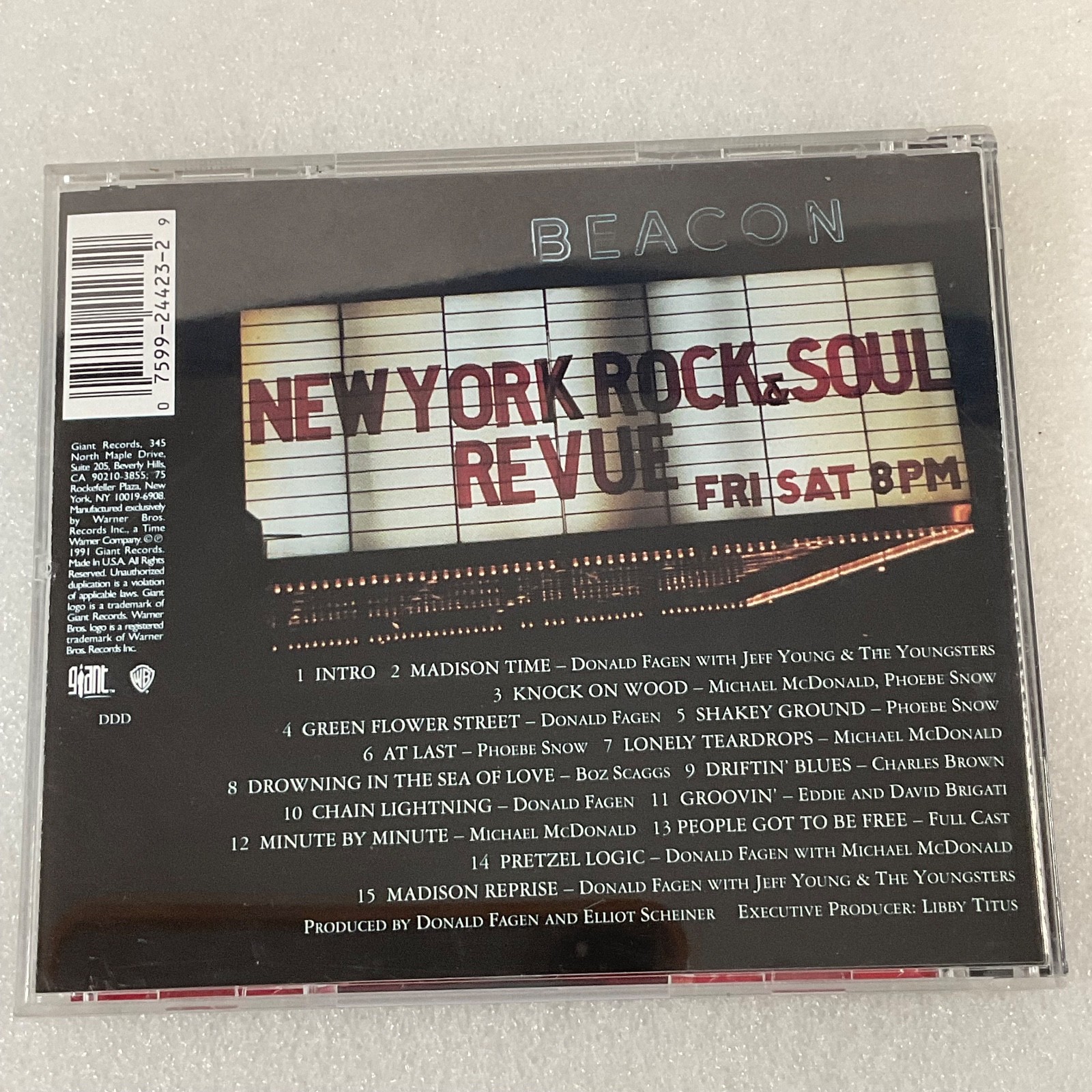 The New York Rock & Soul Revue Live at the Beacon CD 1991 Giant Records - Image 2