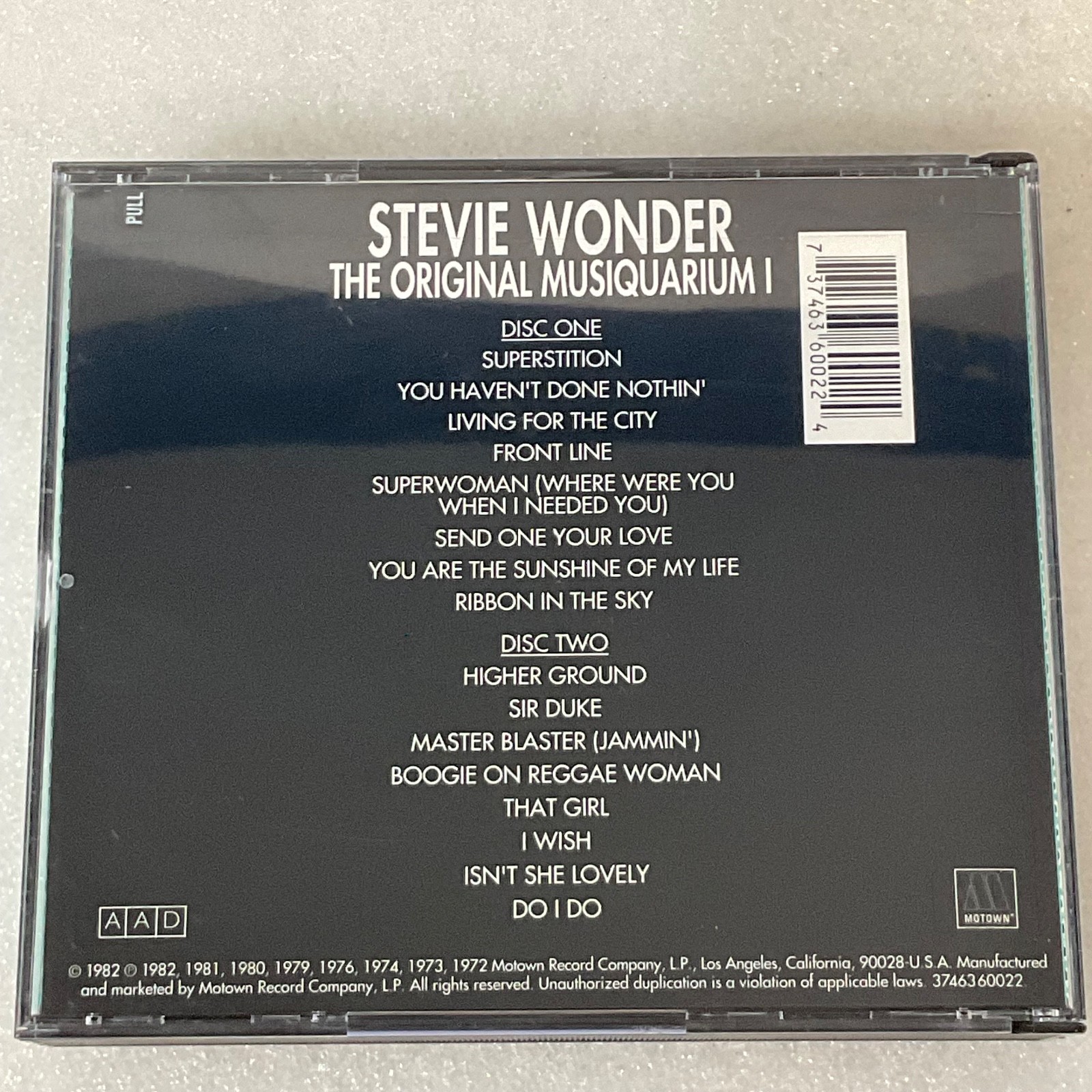 Stevie Wonder Original Musiquarium I 2 CD Set Motown Greatest Hits - Image 2