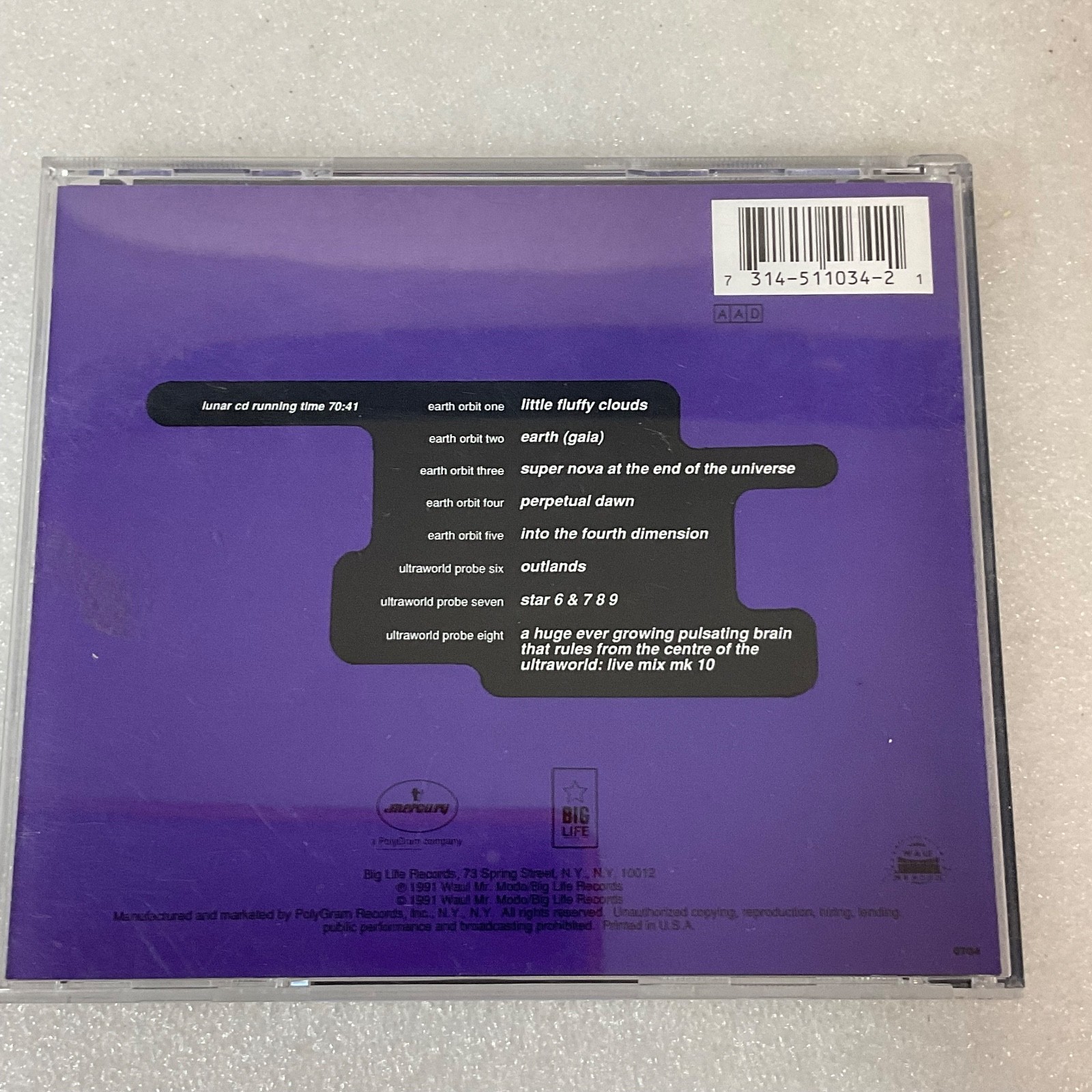 The Orb Adventures Beyond the Ultraworld CD 1991 Big Life Ambient Electronic - Image 2