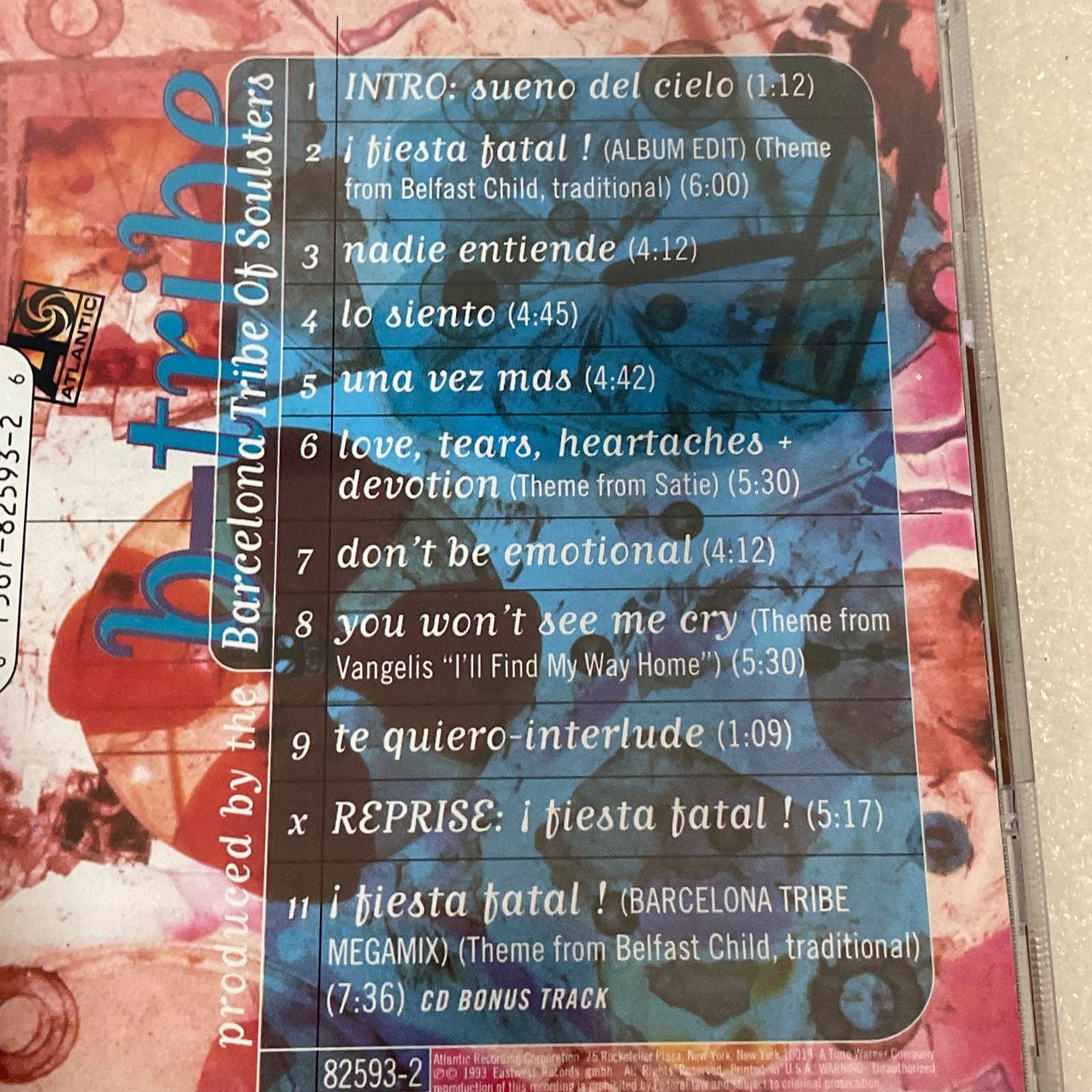B-Tribe ¡Fiesta Fatal! CD Barcelona Tribe Of Soulsters 1993 Atlantic Bonus Track - Image 11