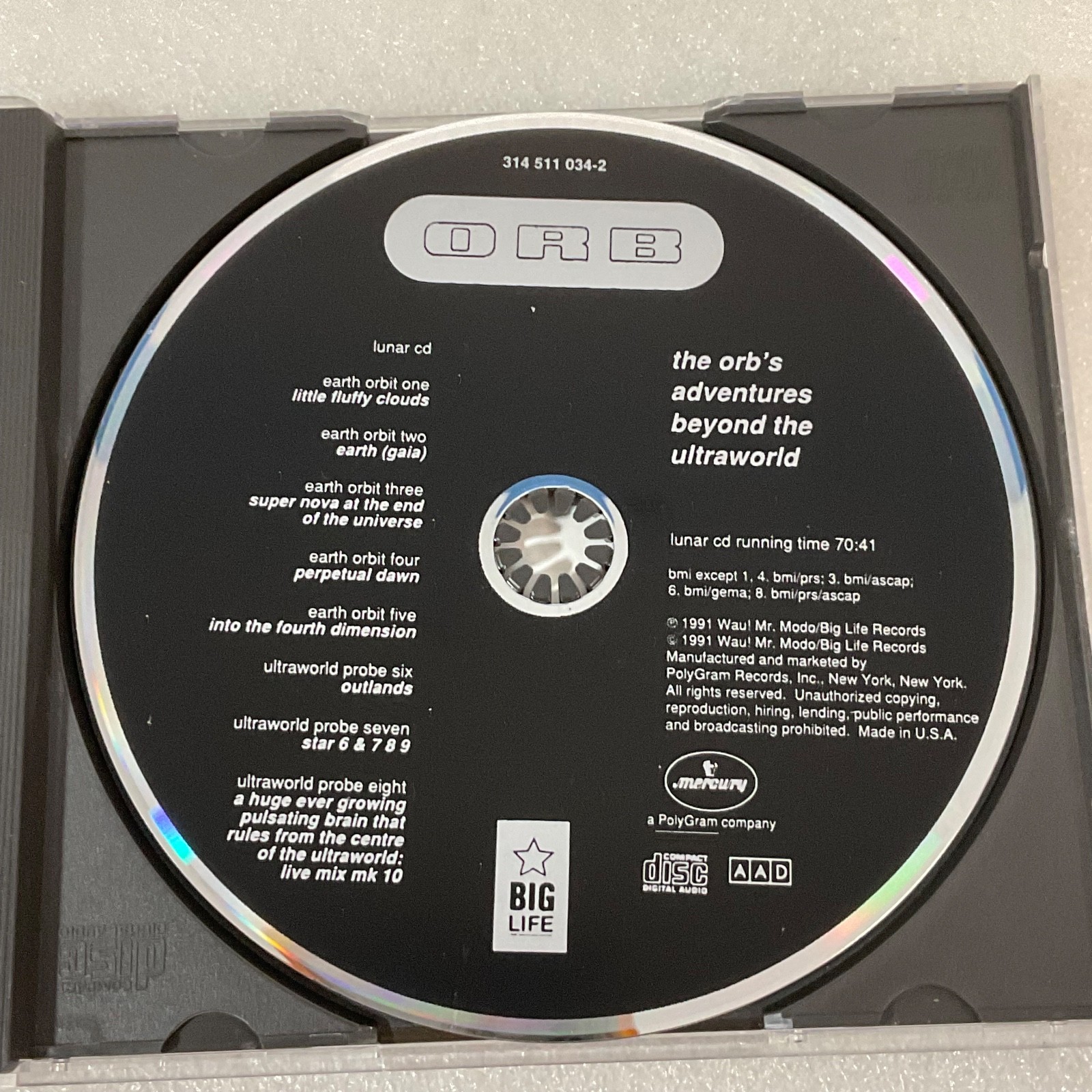 The Orb Adventures Beyond the Ultraworld CD 1991 Big Life Ambient Electronic - Image 11