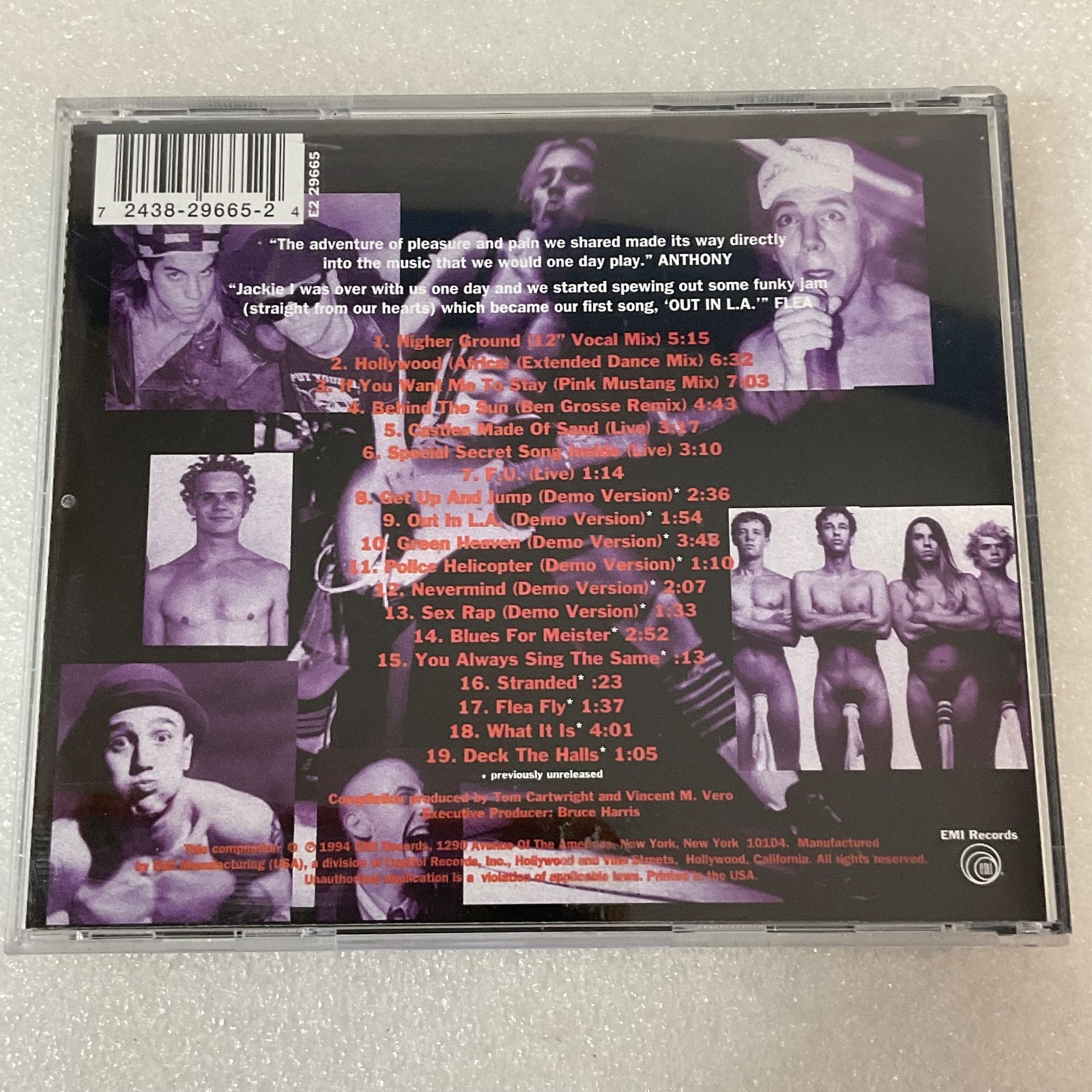 Red Hot Chili Peppers Out in L.A. CD EMI Records 1994 Compilation - Image 2