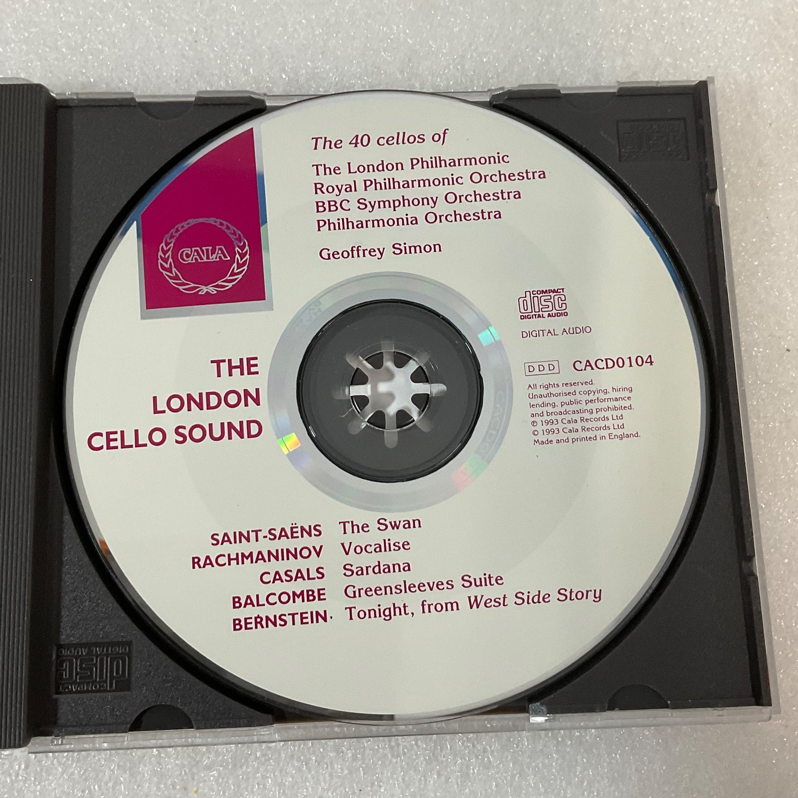 The London Cello Sound CD Cala 1993 Saint-Saëns Rachmaninov Bernstein - Image 12
