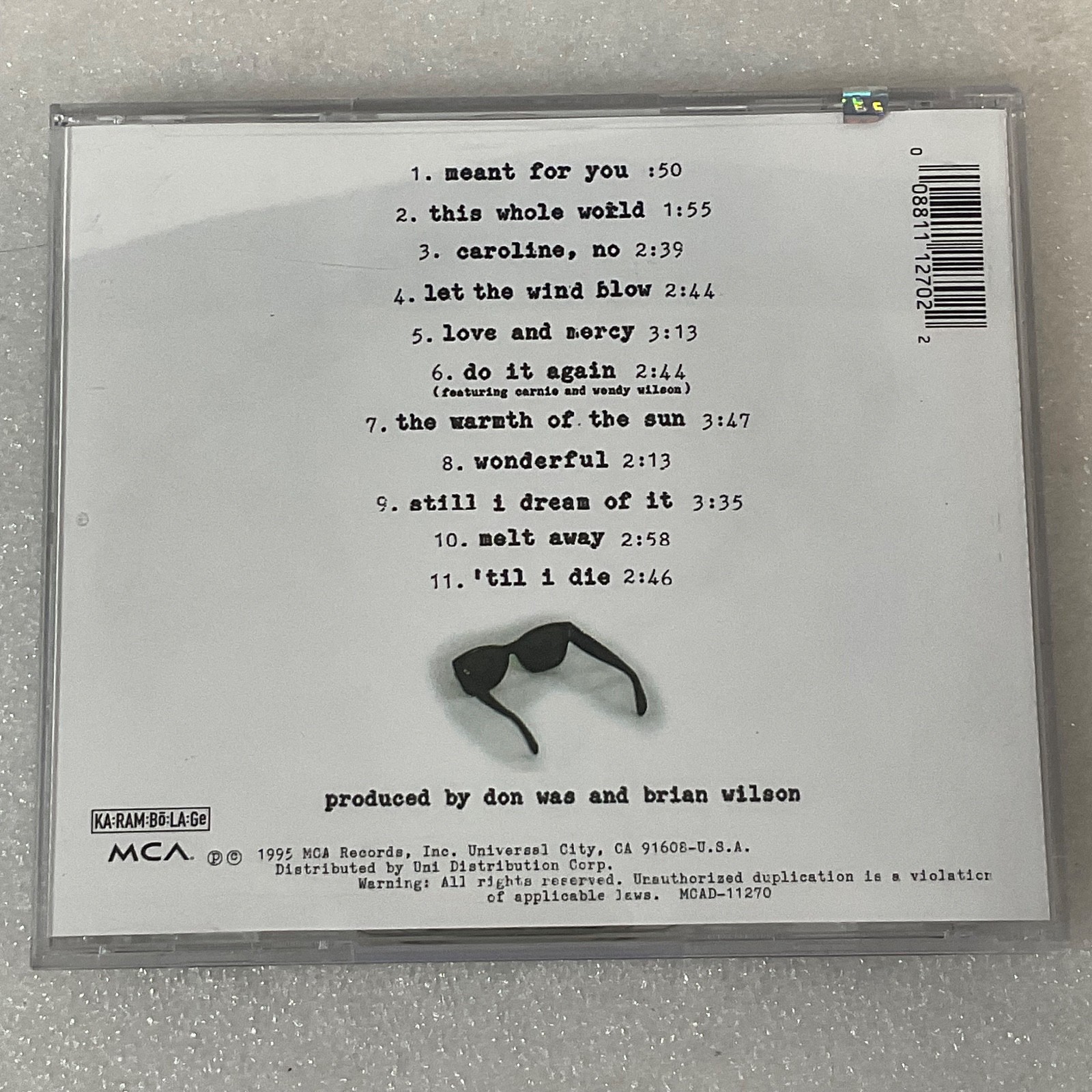 Brian Wilson I Just Wasn't Made for These Times 1995 CD MCA - Image 2