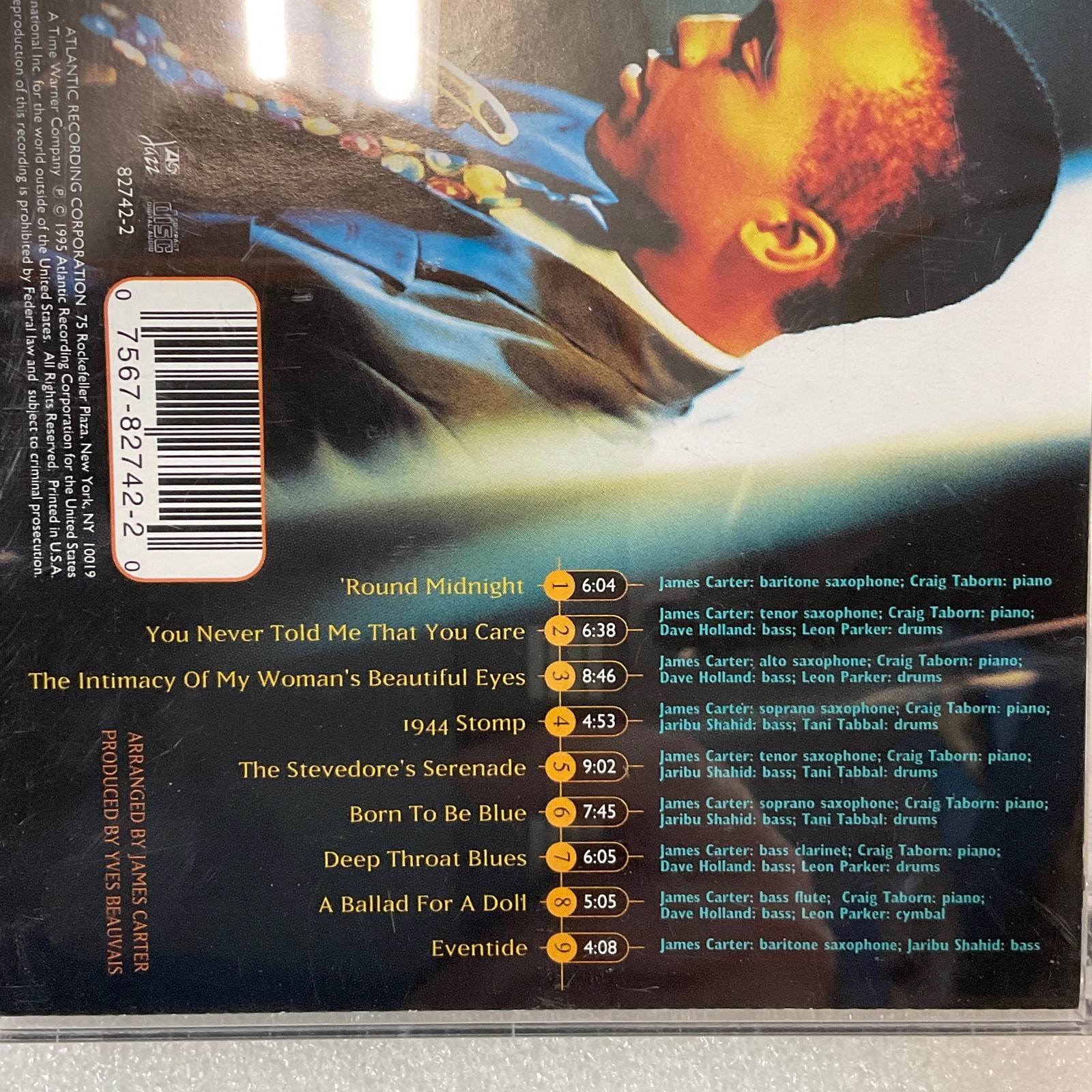 James Carter The Real Quietstorm CD 1995 Atlantic Jazz 82742-2 - Image 10