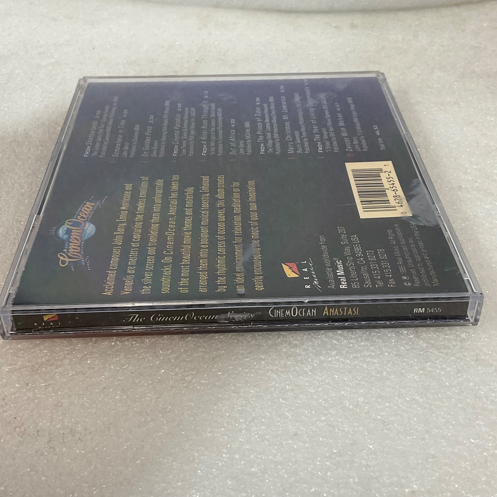 CinemOcean Anastasi Romantic Movie Themes CD 1995 Real Music Soundtrack - Image 8
