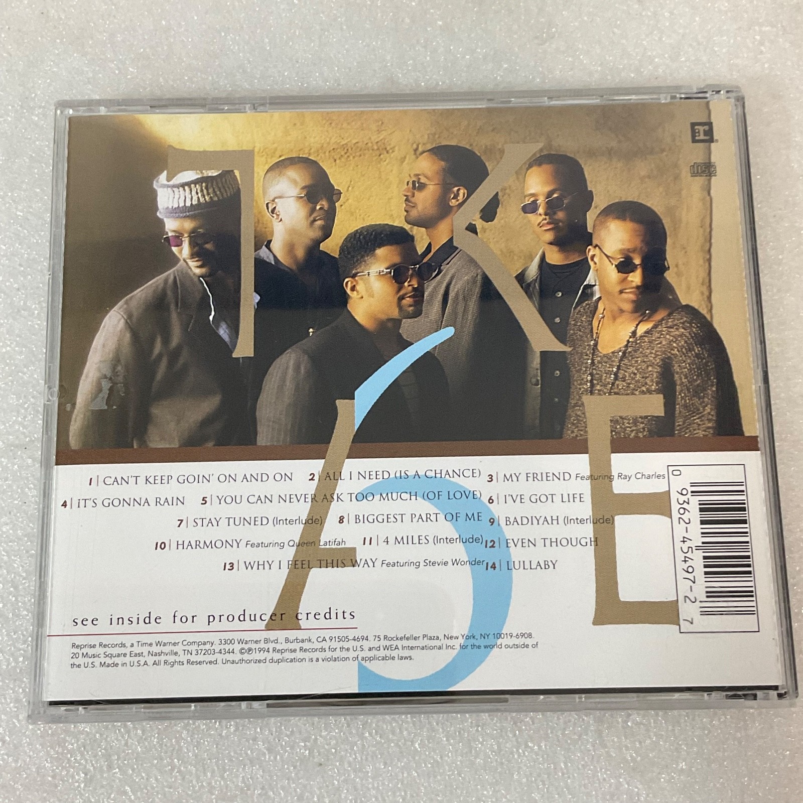 Take 6 Join The Band CD Reprise 1994 Gospel Vocal Jazz Group Album - Image 2