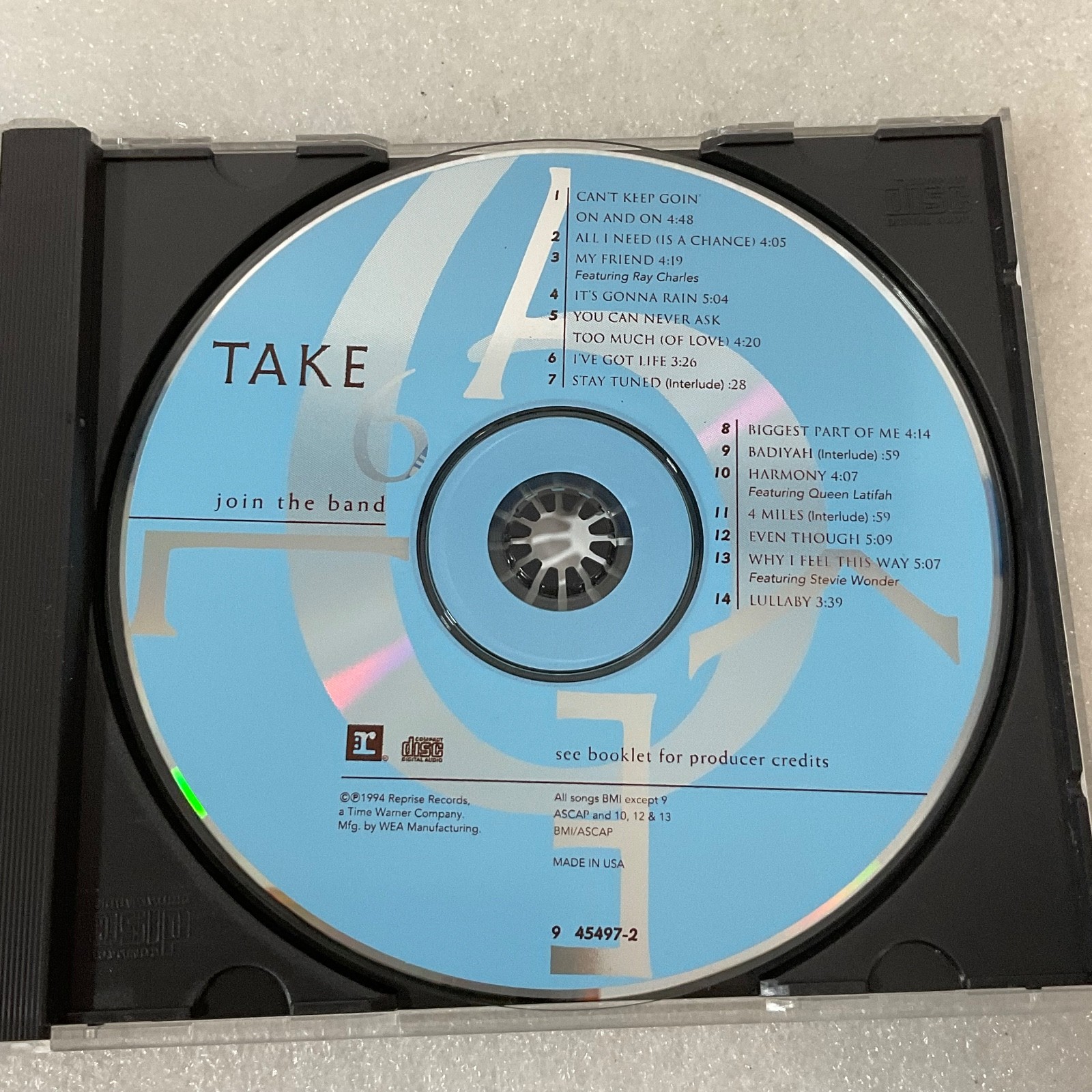 Take 6 Join The Band CD Reprise 1994 Gospel Vocal Jazz Group Album - Image 13