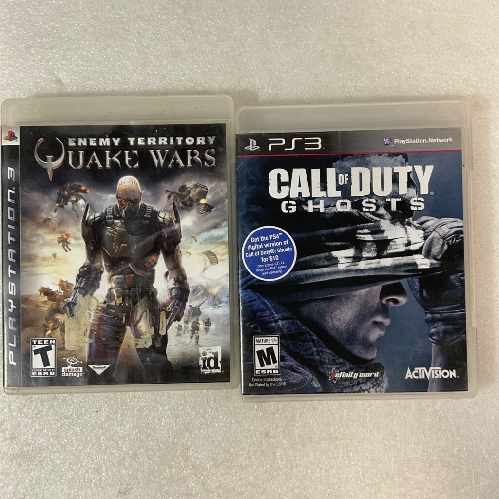 PlayStation 3 Game Lot Call of Duty Ghosts & Enemy Territory Quake Wars PS3 - Image 1