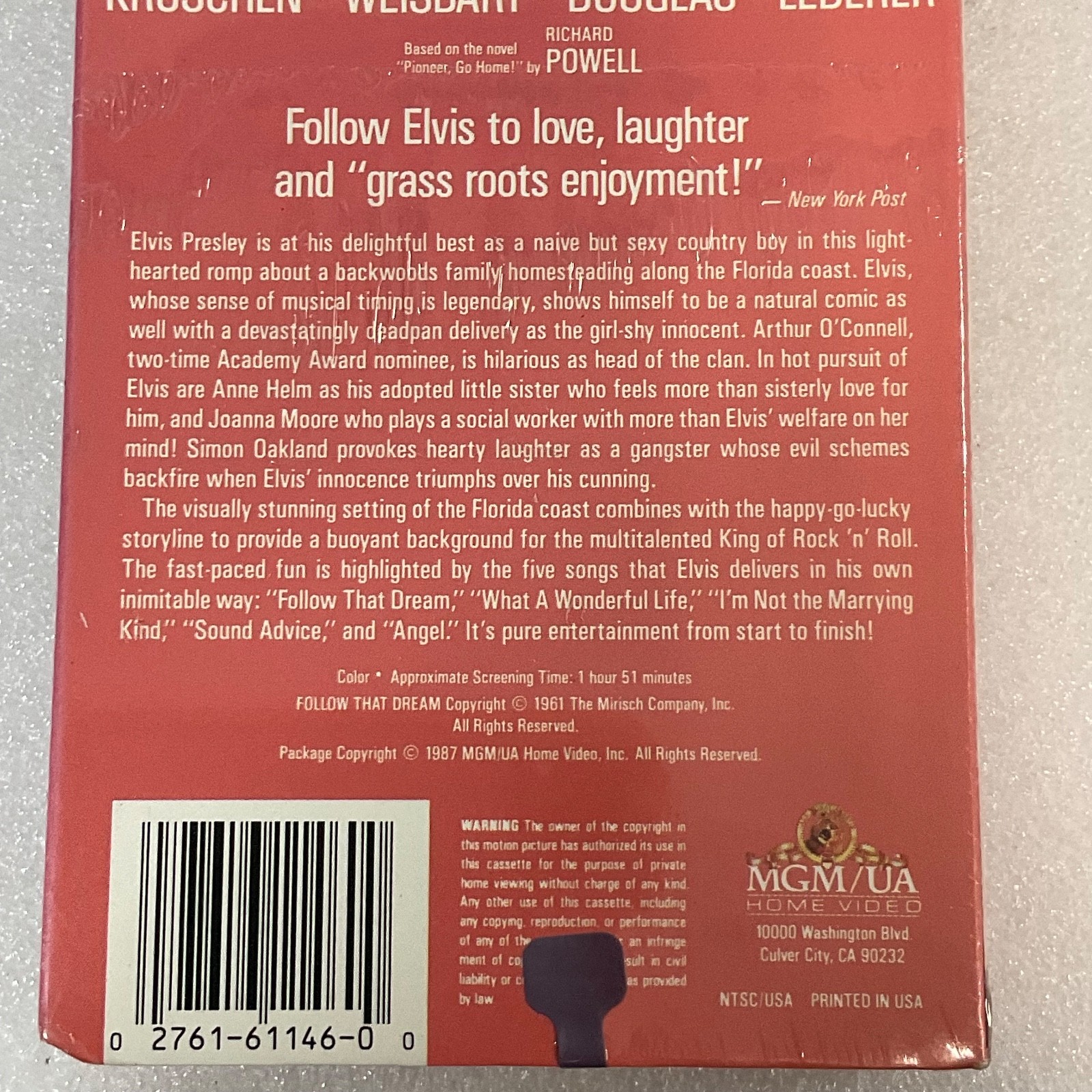 Follow That Dream VHS Sealed Elvis Presley MGM UA - Image 8