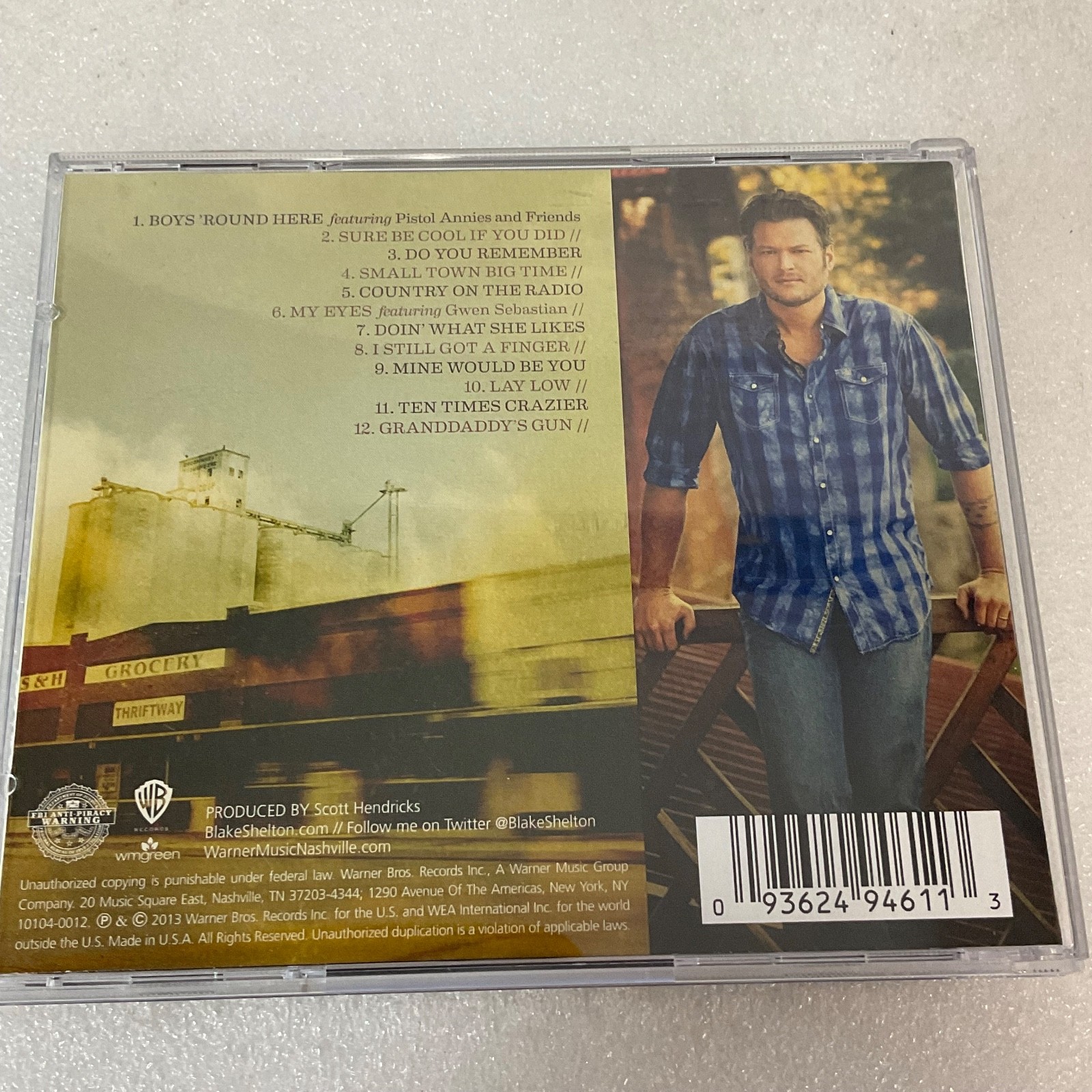 Blake Shelton Based On a True Story CD 2013 Country Warner Bros - Image 2