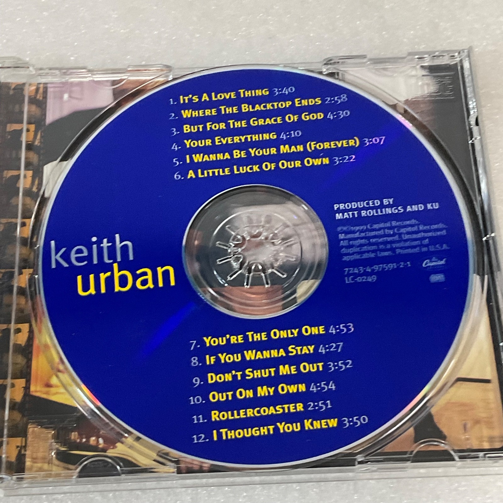 Keith Urban Self-Titled CD 1999 Capitol Nashville Country Album - Image 14