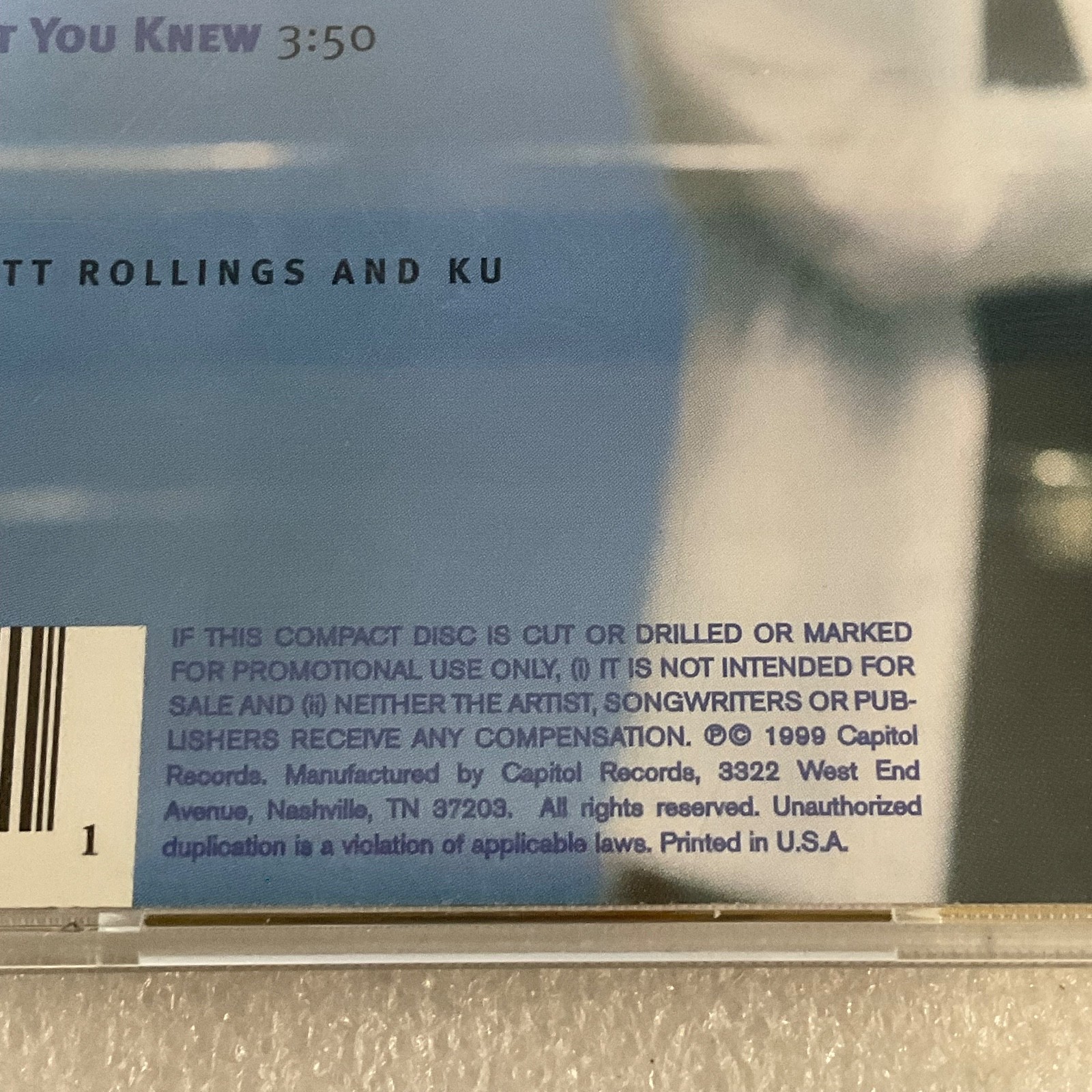 Keith Urban Self-Titled CD 1999 Capitol Nashville Country Album - Image 12