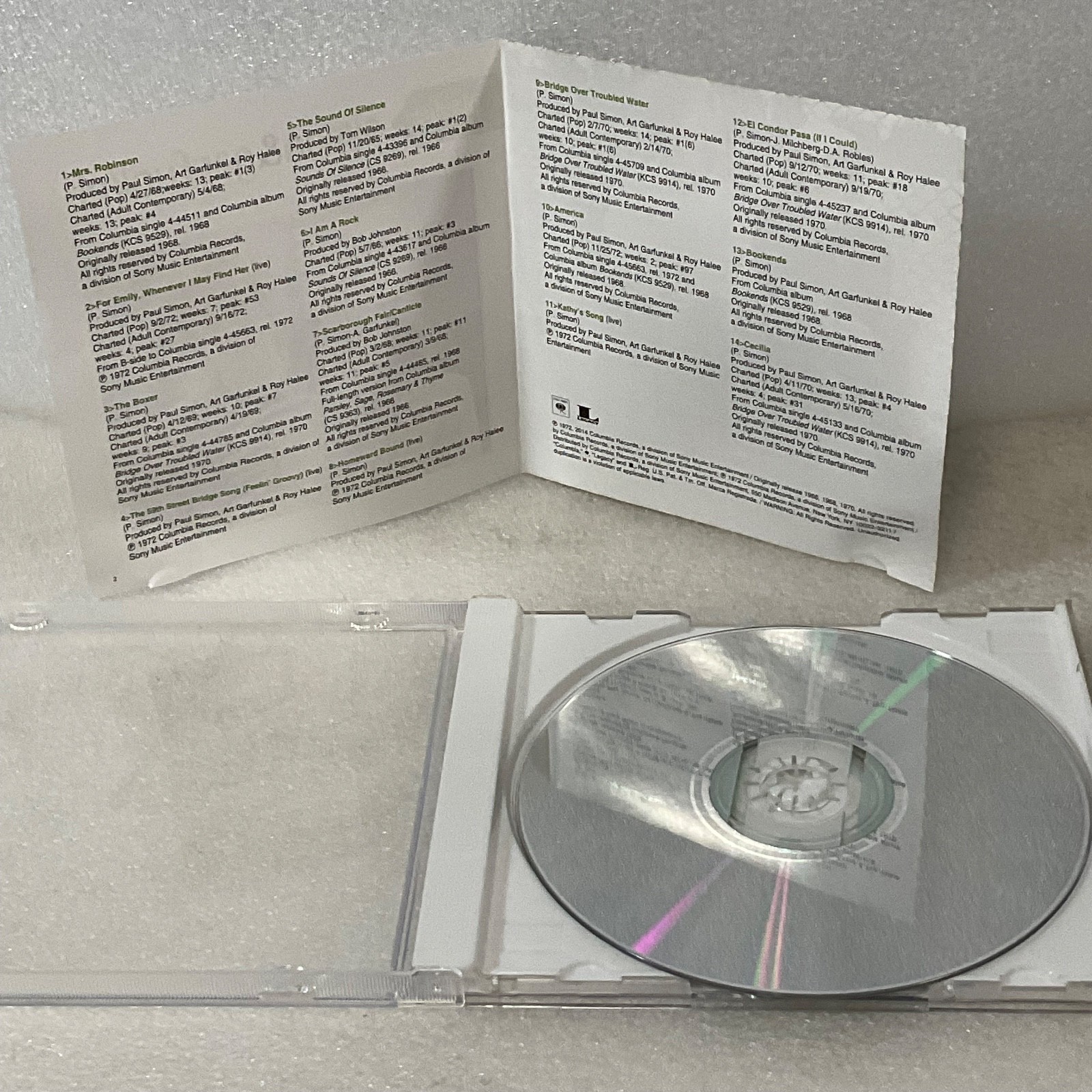Simon & Garfunkel Greatest Hits Playlist CD Columbia Legacy Folk Rock - Image 14