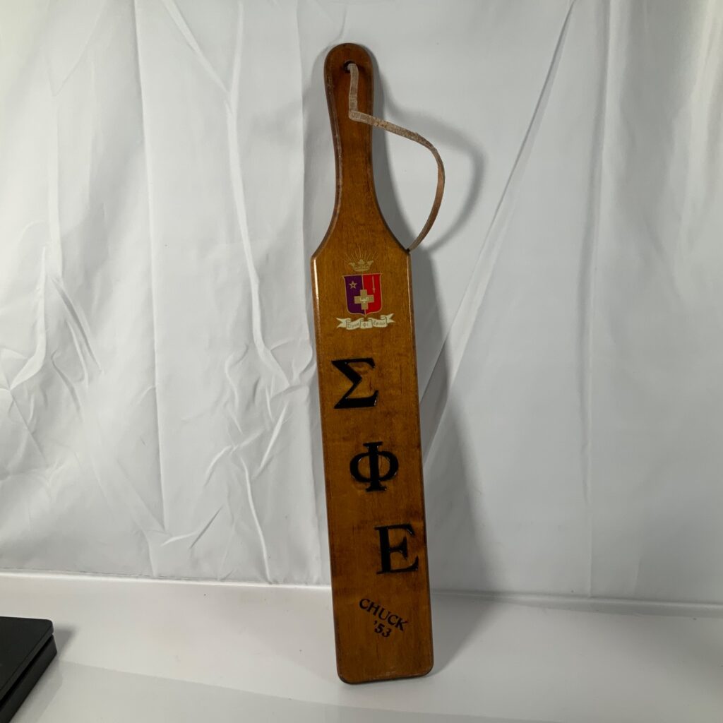 1953 Sigma Phi Epsilon Oregon Alpha Balfour Wooden Pledge Paddle 22 in - Image 1