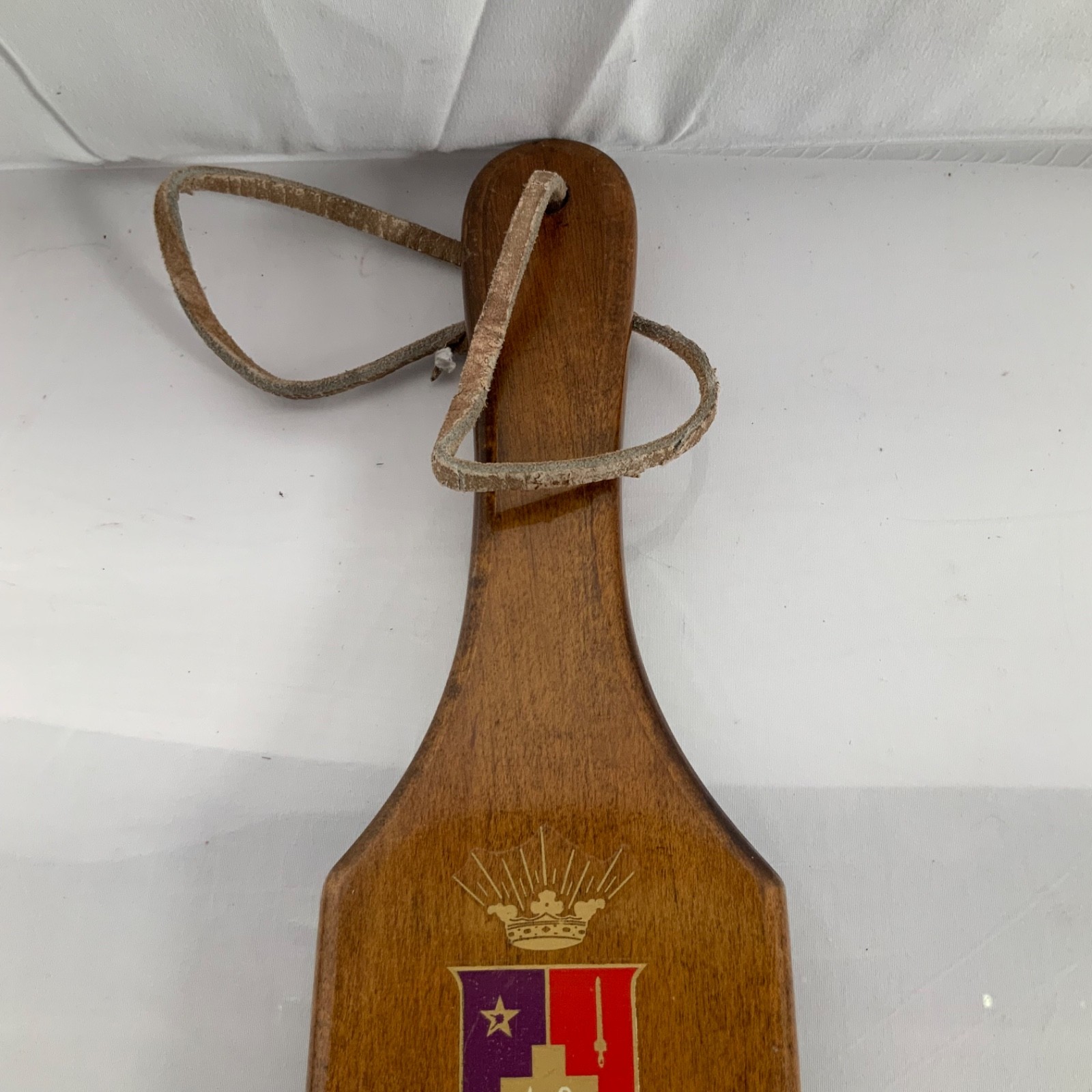 1953 Sigma Phi Epsilon Oregon Alpha Balfour Wooden Pledge Paddle 22 in - Image 3