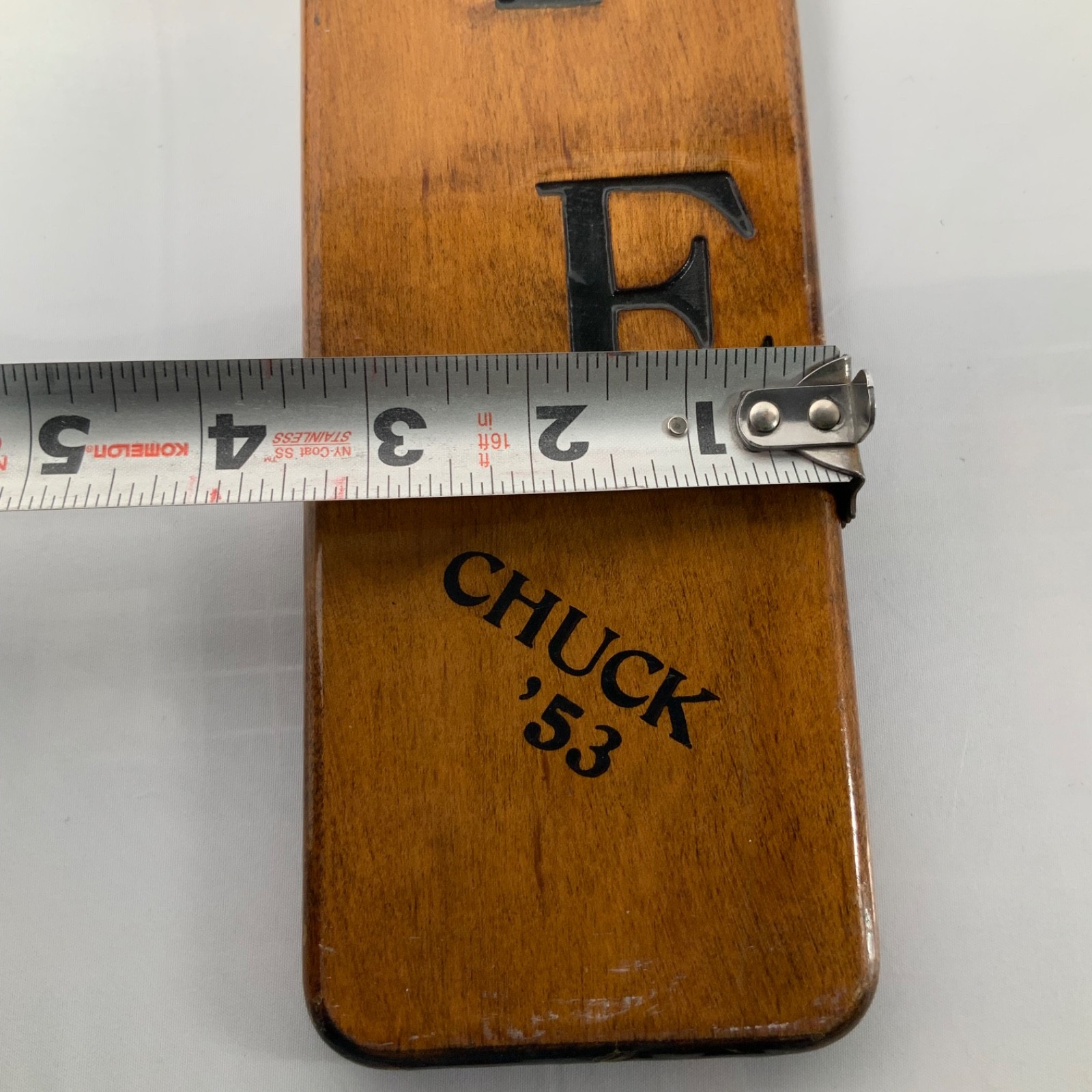 1953 Sigma Phi Epsilon Oregon Alpha Balfour Wooden Pledge Paddle 22 in - Image 15