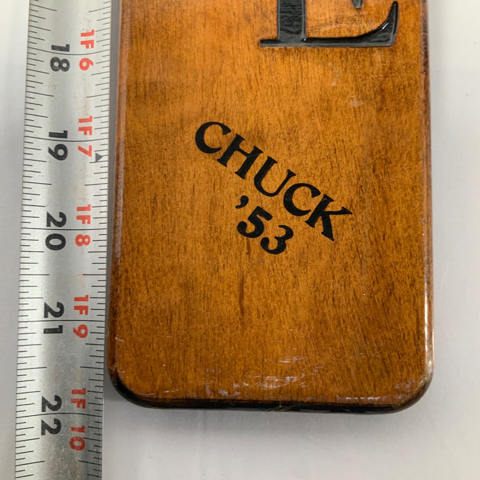 1953 Sigma Phi Epsilon Oregon Alpha Balfour Wooden Pledge Paddle 22 in - Image 14