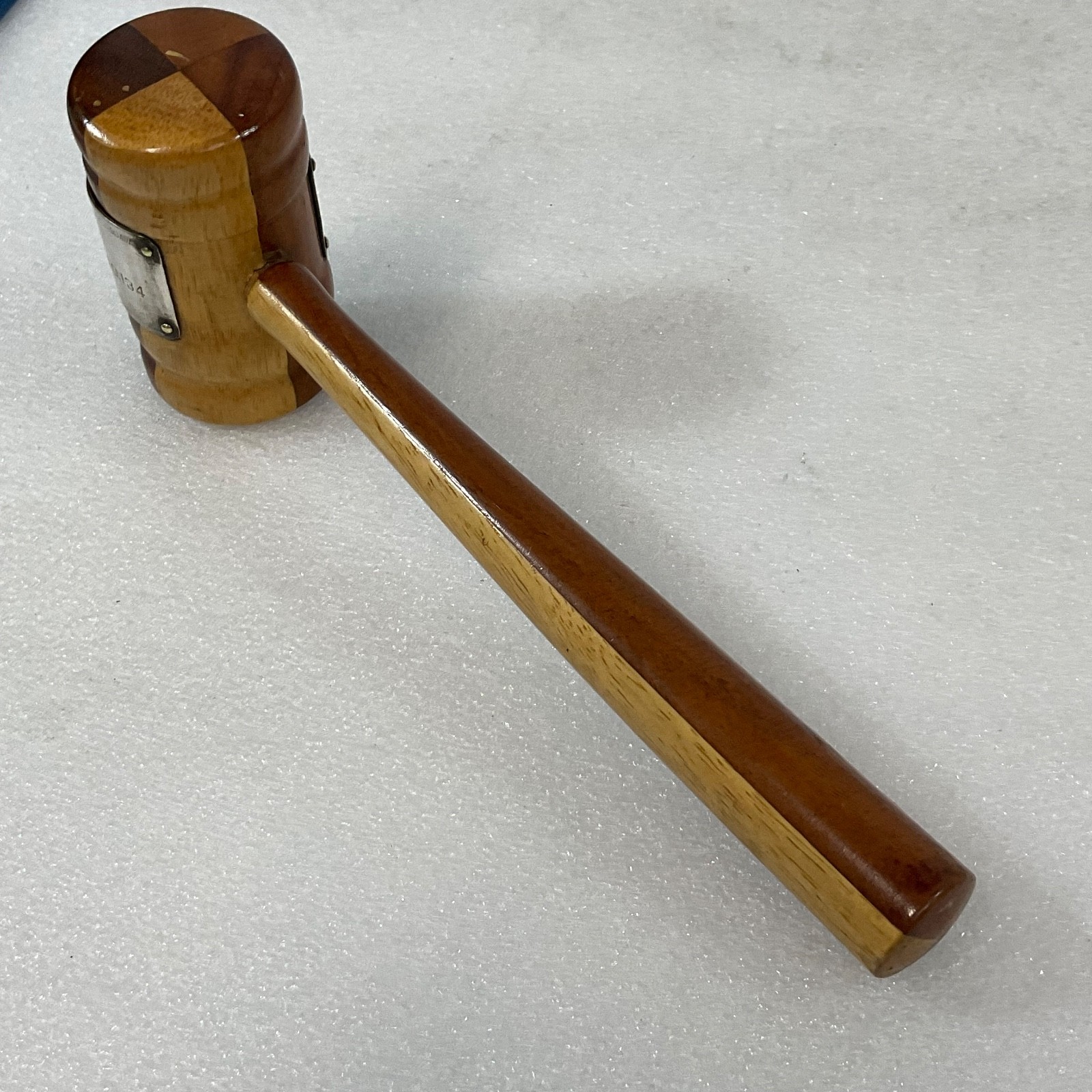 Vintage 9in Masonic Gavel Sandalwood Silver Band Vacaville Lodge 134 1951 - Image 5