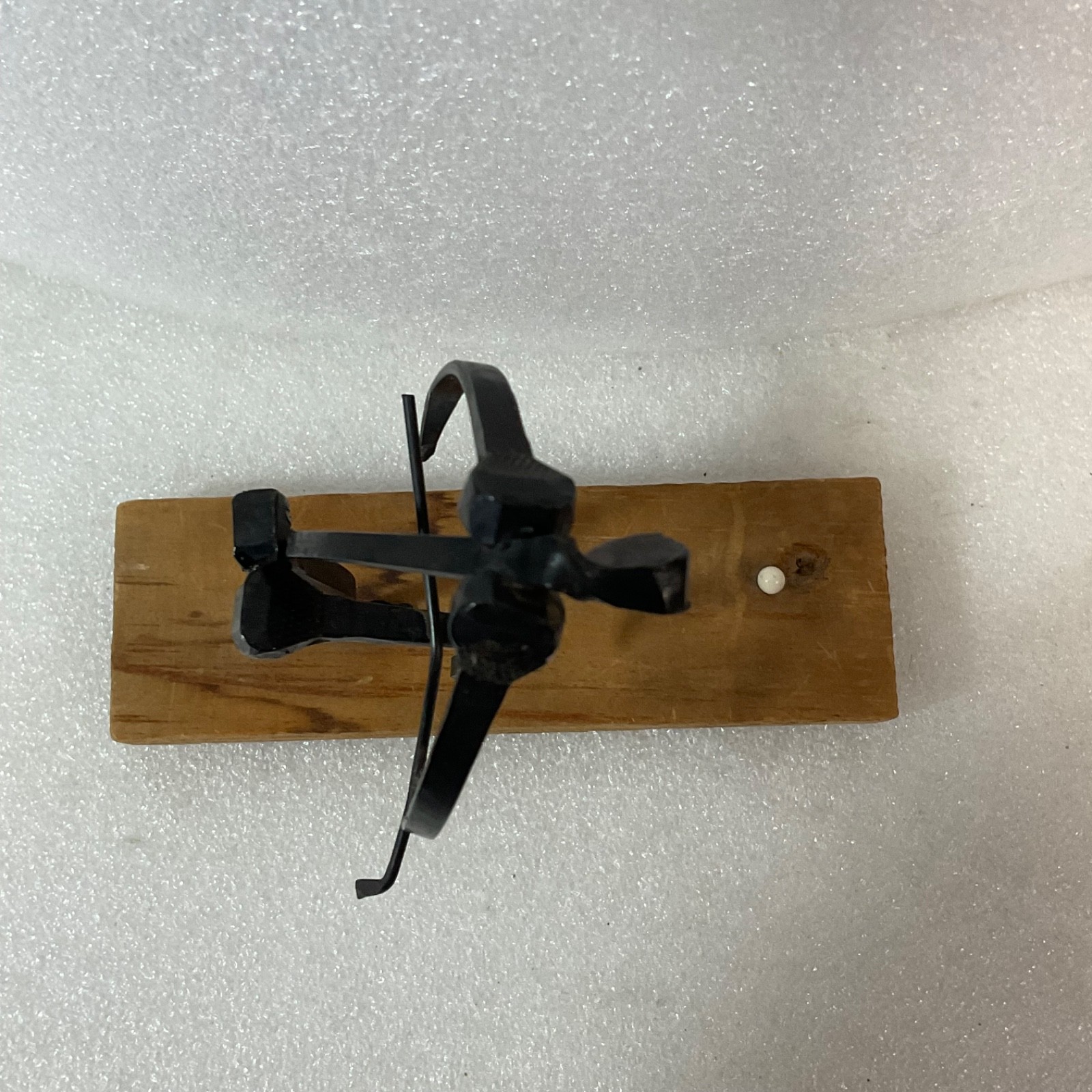 Handmade Metal Golfer Folk Art Sculpture 5 in Tall on Wood Base - Image 10
