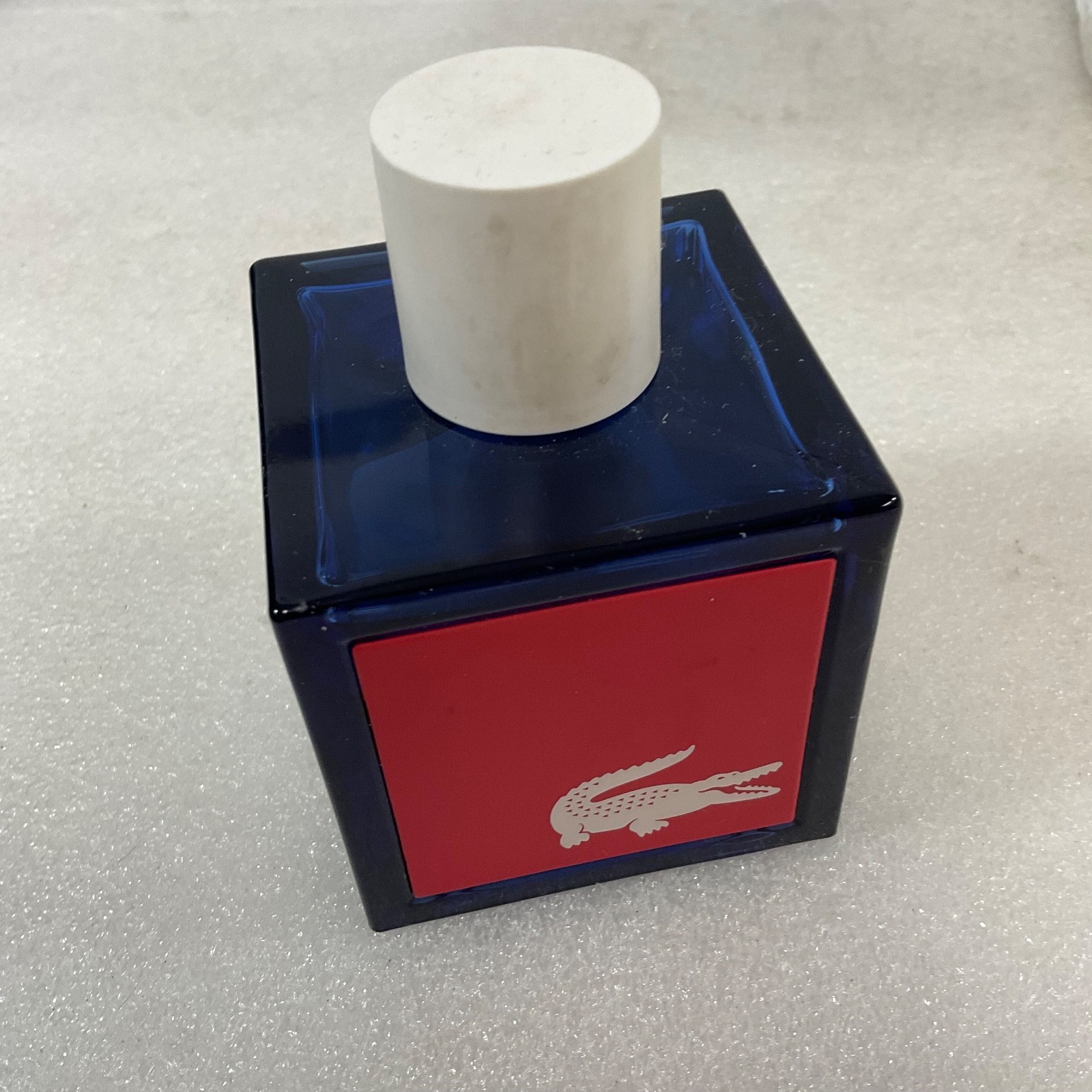 Lacoste Live Perfume Bottle 3.3oz Empty Cube Design Collectible Display - Image 2