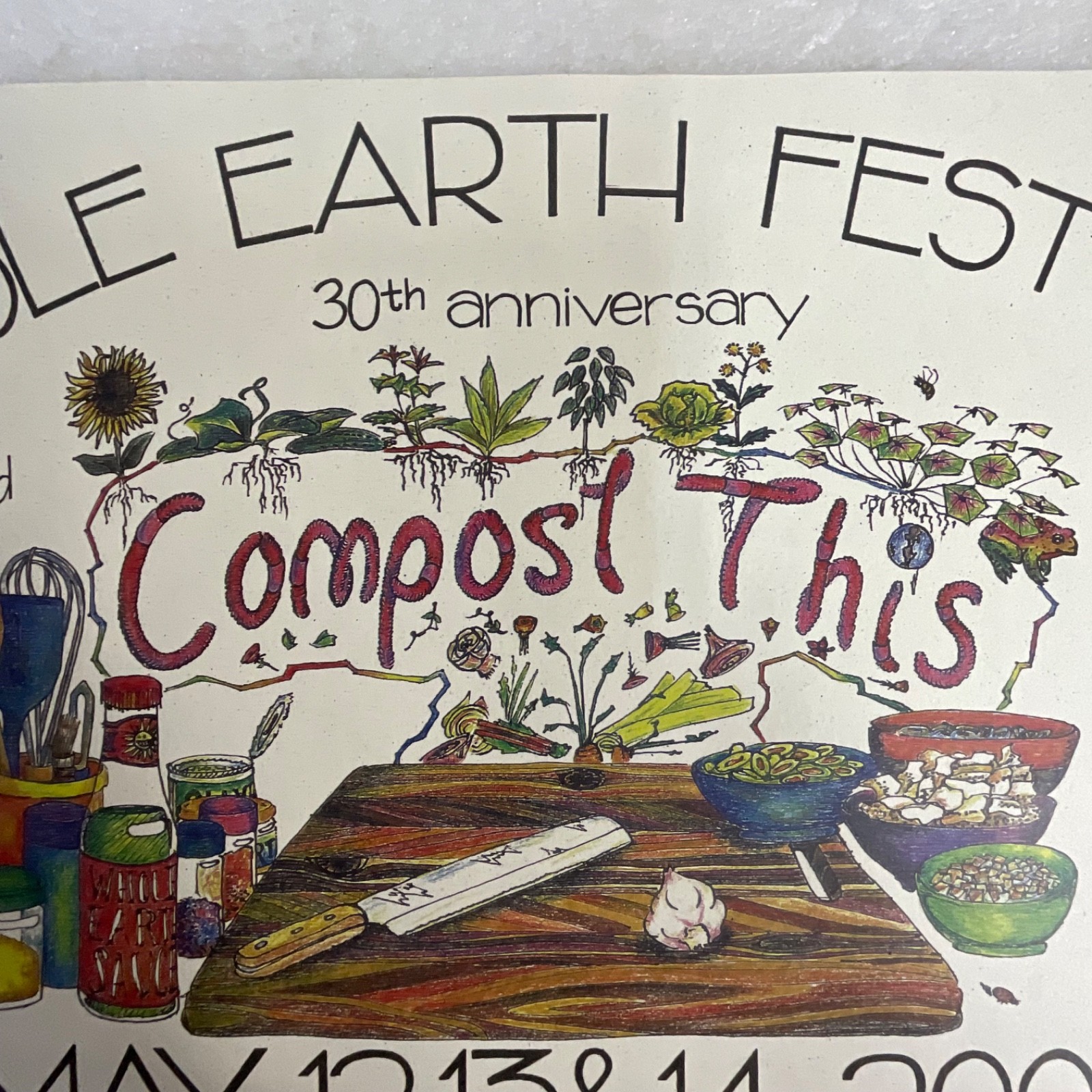 2000 UC Davis Whole Earth Festival 30th Anniversary Compost This Poster - Image 3