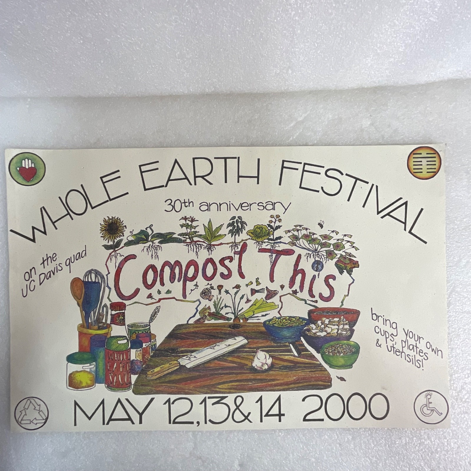2000 UC Davis Whole Earth Festival 30th Anniversary Compost This Poster - Image 1