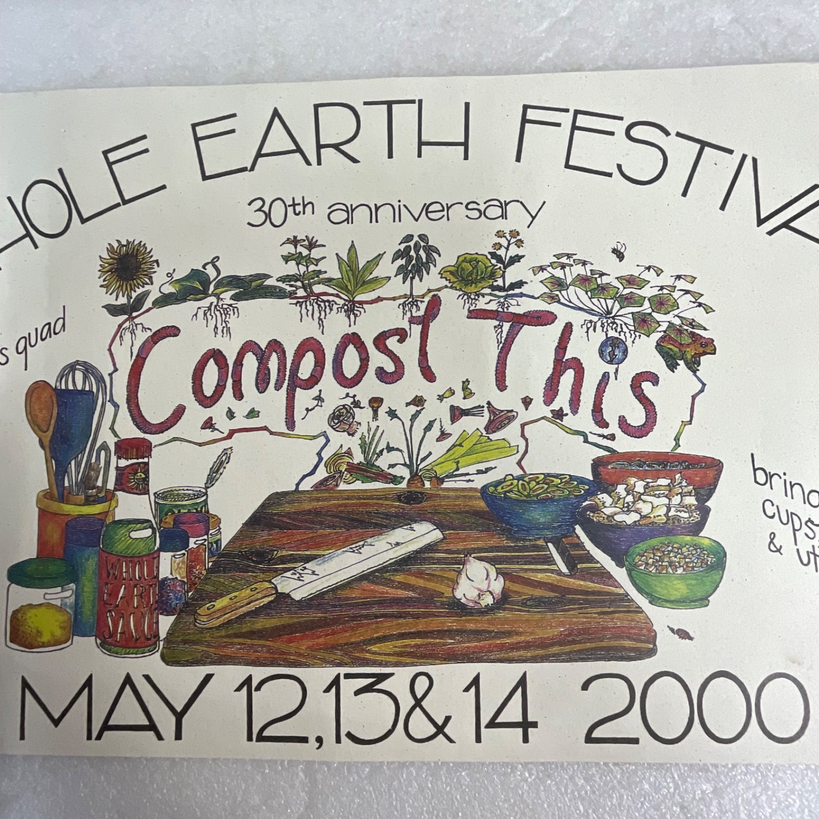 2000 UC Davis Whole Earth Festival 30th Anniversary Compost This Poster - Image 6