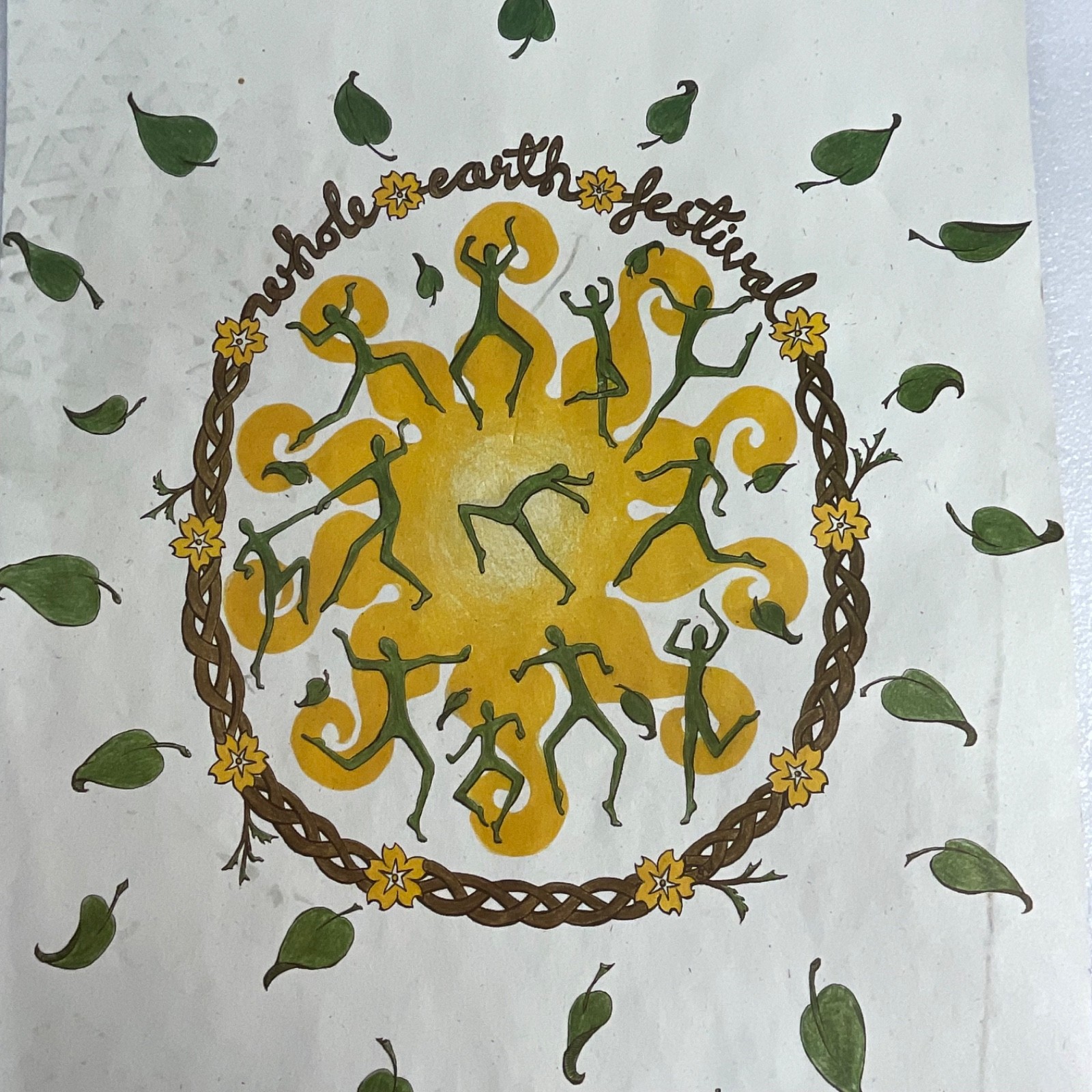 Whole Earth Festival UC Davis May 12-14 Poster Recycled Paper 12 in x 18 in - Image 6