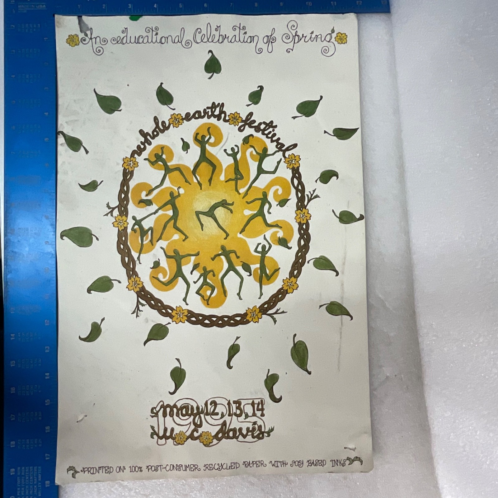 Whole Earth Festival UC Davis May 12-14 Poster Recycled Paper 12 in x 18 in - Image 12