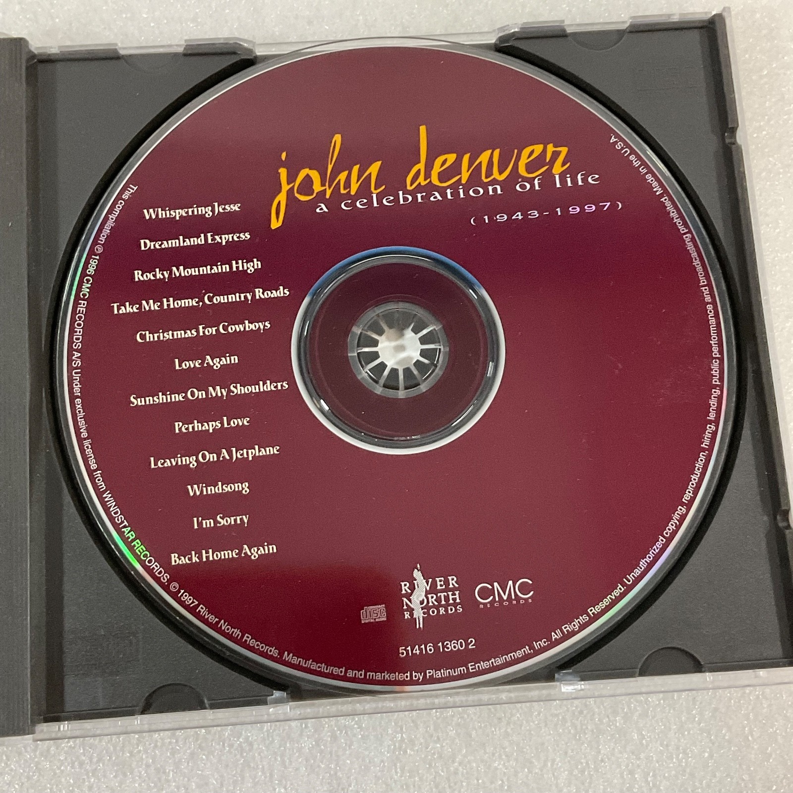 John Denver A Celebration of Life The Last Recordings CD 1997 River North - Image 7