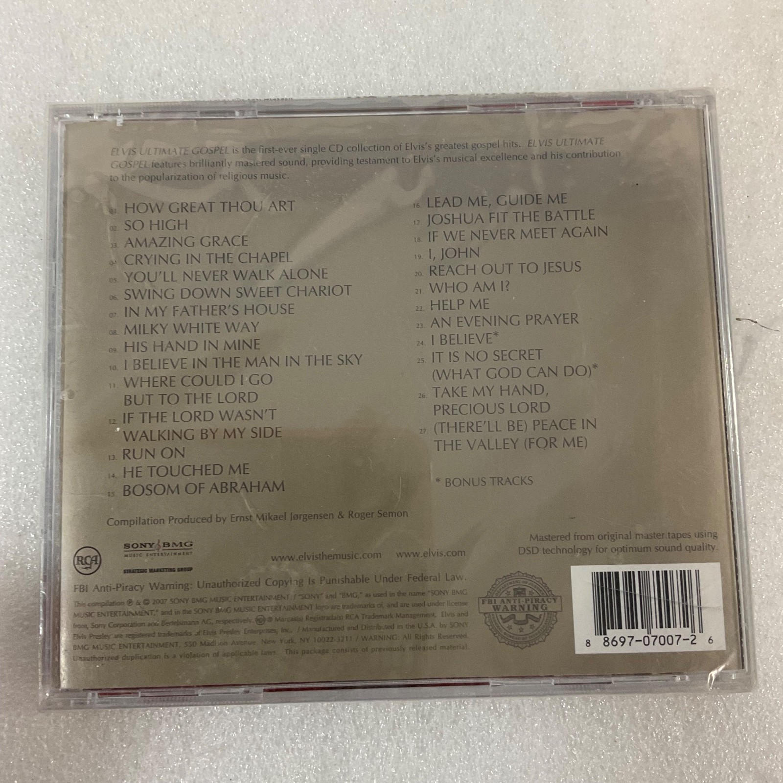 Elvis Ultimate Gospel CD 2007 Still Sealed 27 Tracks Inspirational Music - Image 2