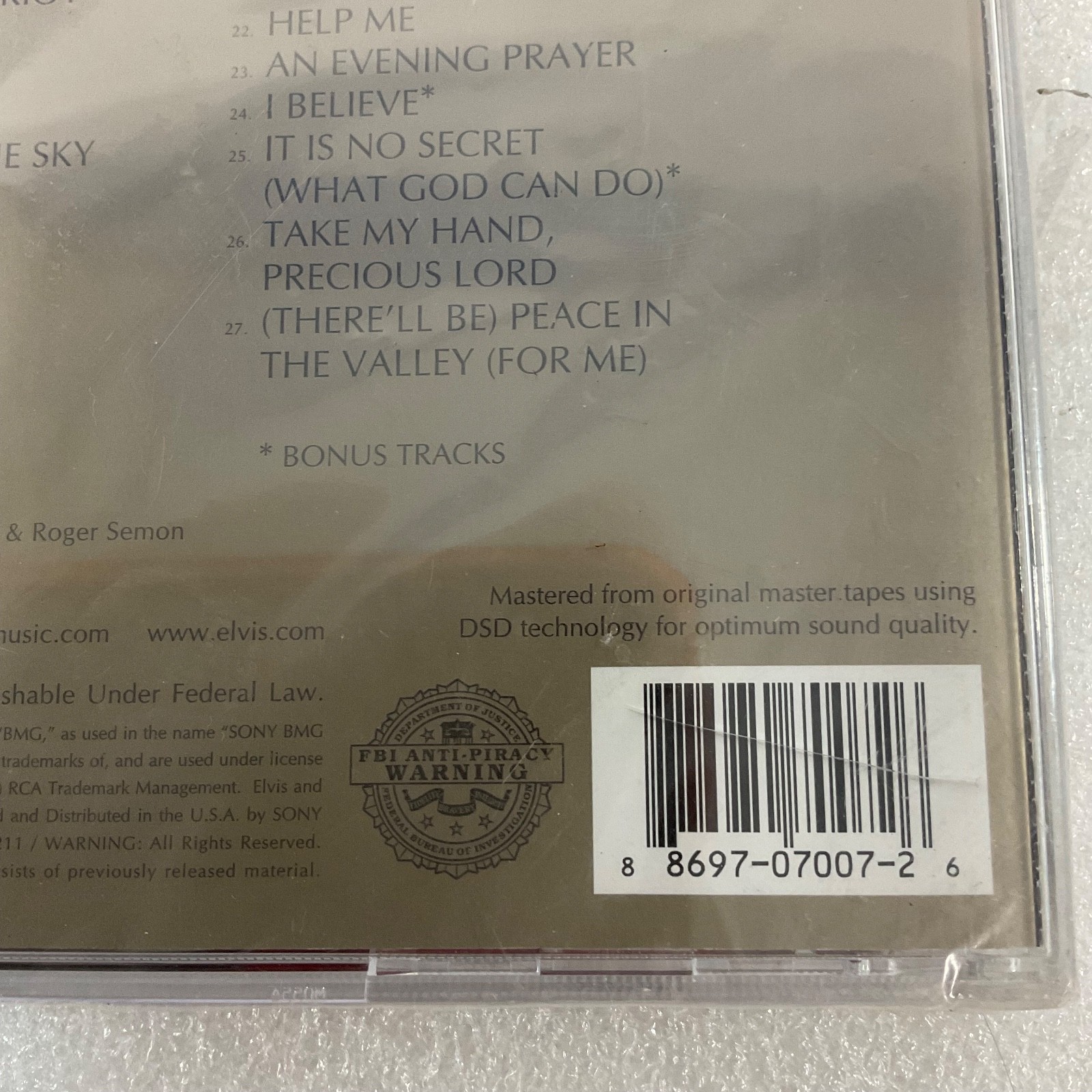 Elvis Ultimate Gospel CD 2007 Still Sealed 27 Tracks Inspirational Music - Image 6