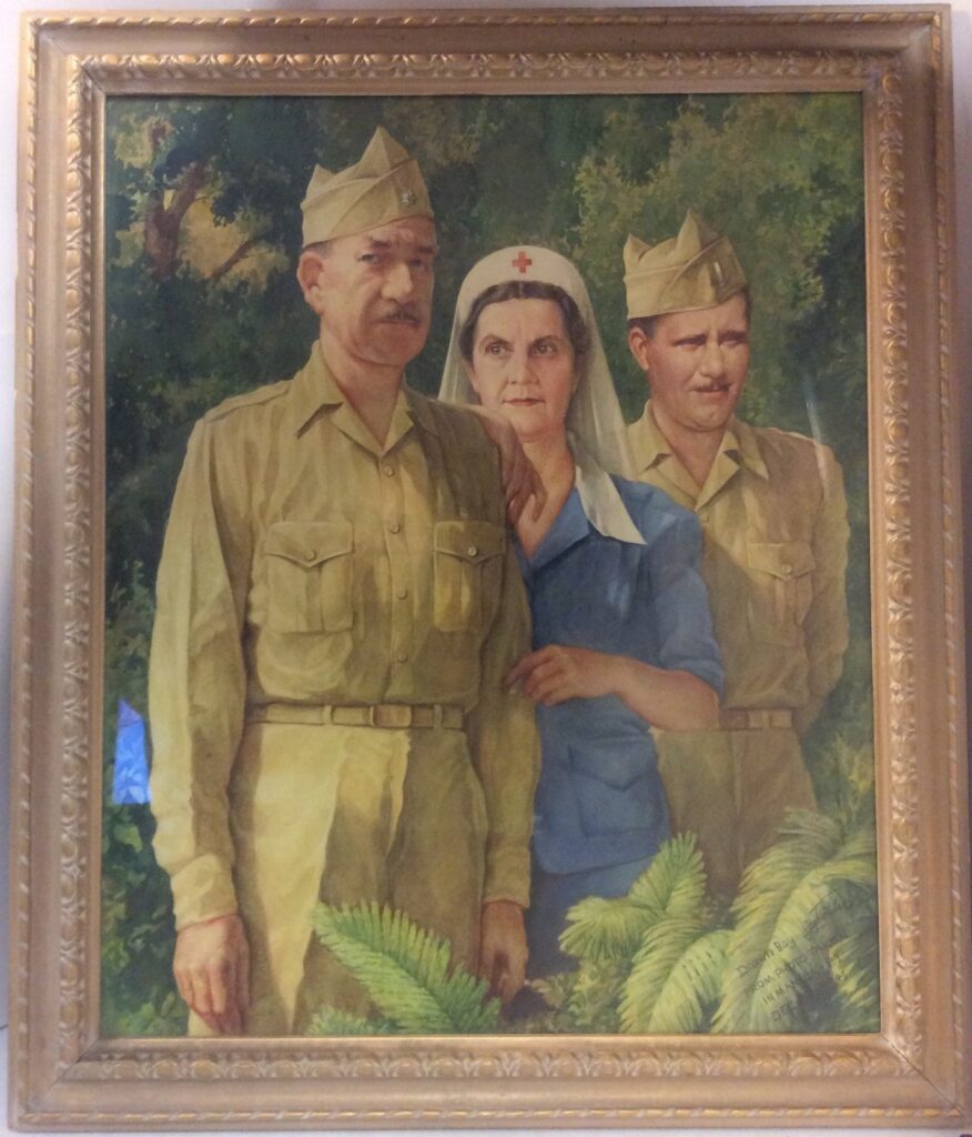 Jo Kotula Signed WWII Military Nurse Portrait Manila Dec 1941 Original Art - Image 1