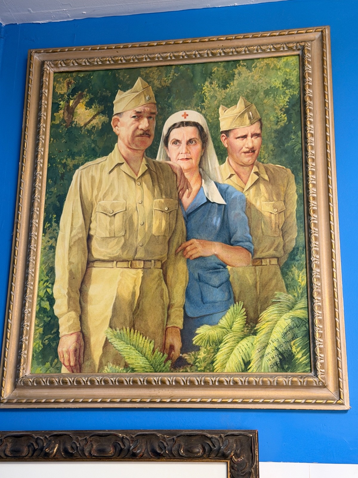 Jo Kotula Signed WWII Military Nurse Portrait Manila Dec 1941 Original Art - Image 23