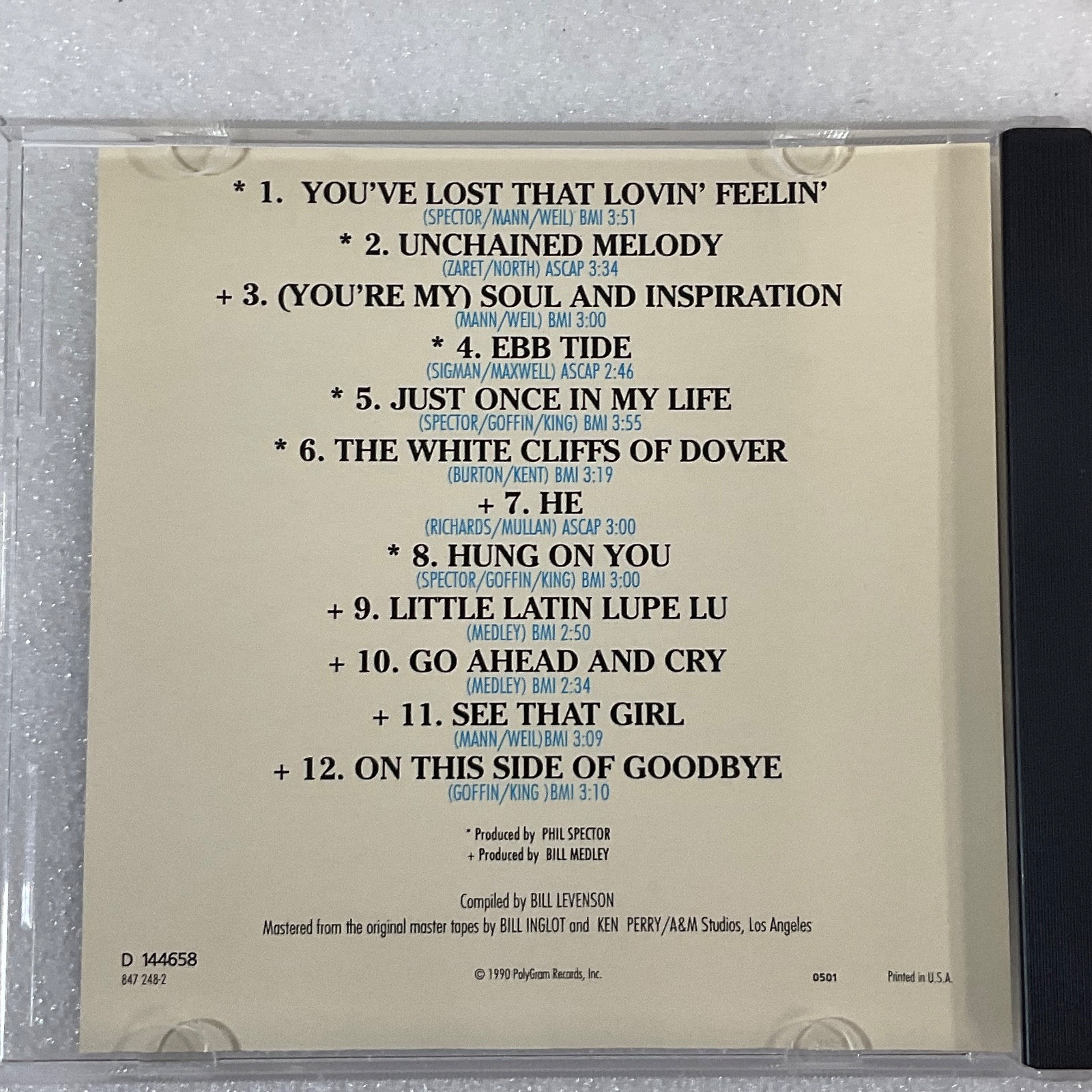 Righteous Brothers The Very Best Of Unchained Melody CD Verve 1990 - Image 6
