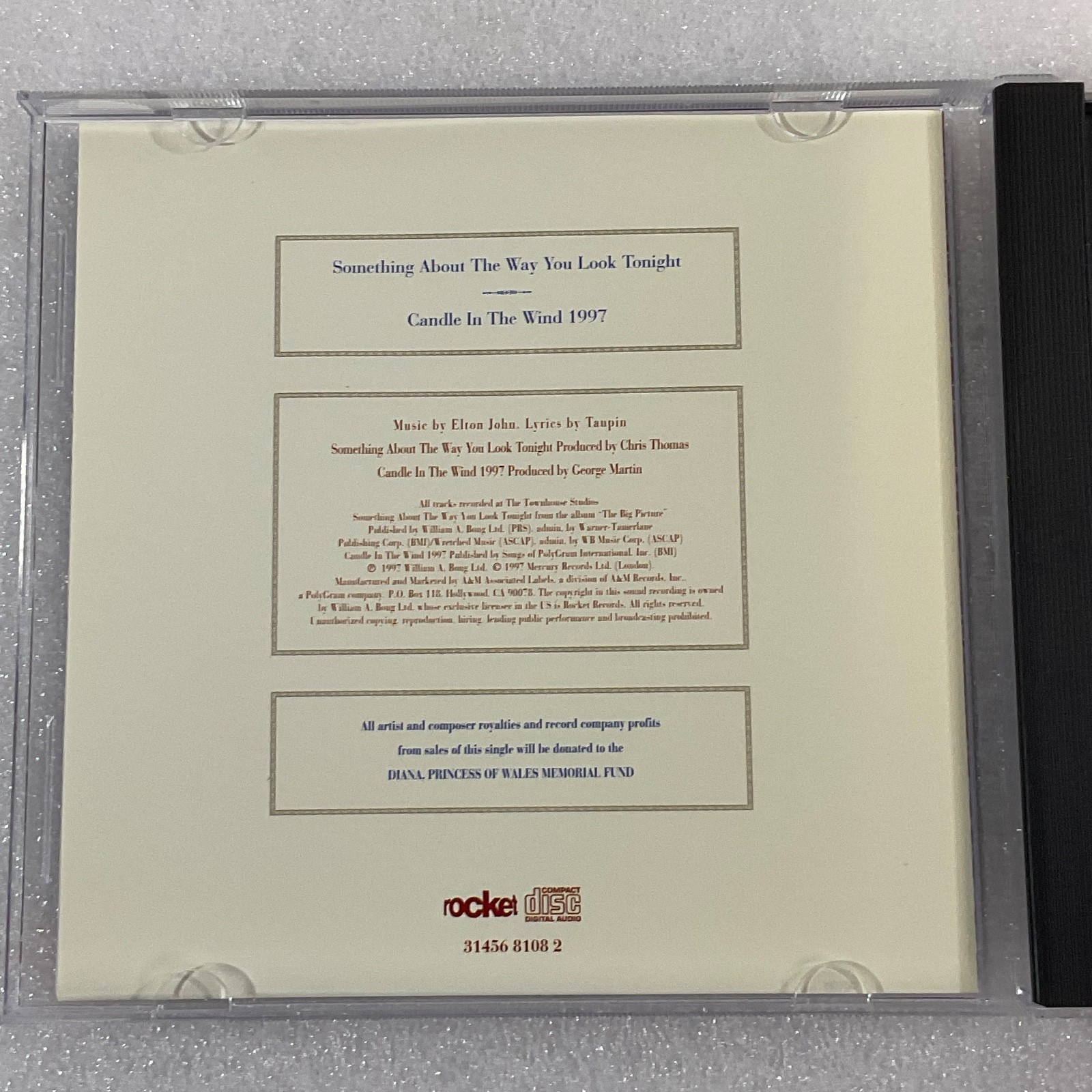 Elton John Something About The Way You Look Tonight / Candle In The Wind CD - Image 8