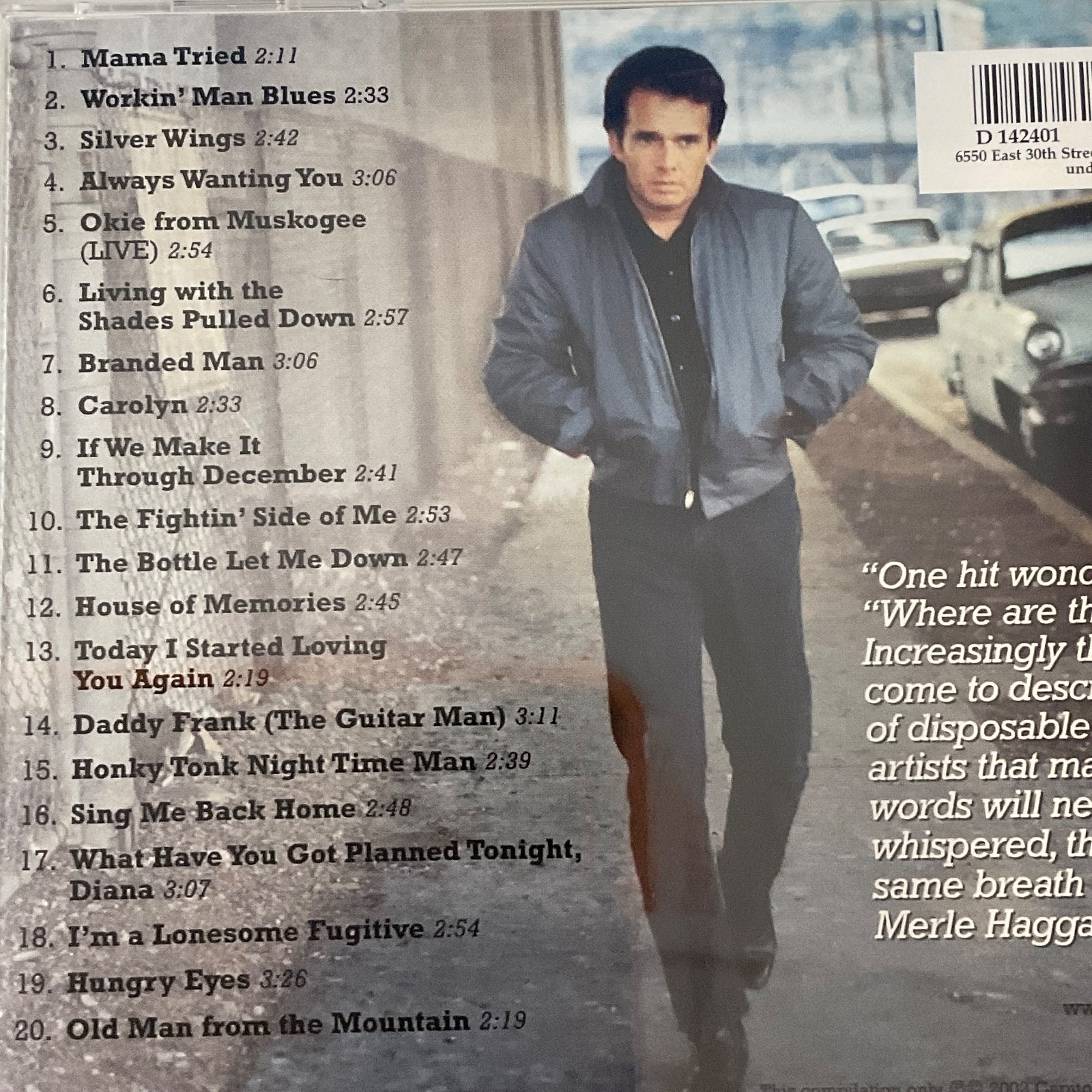 Merle Haggard 20 Greatest Hits CD Classic Country Collection - Image 10