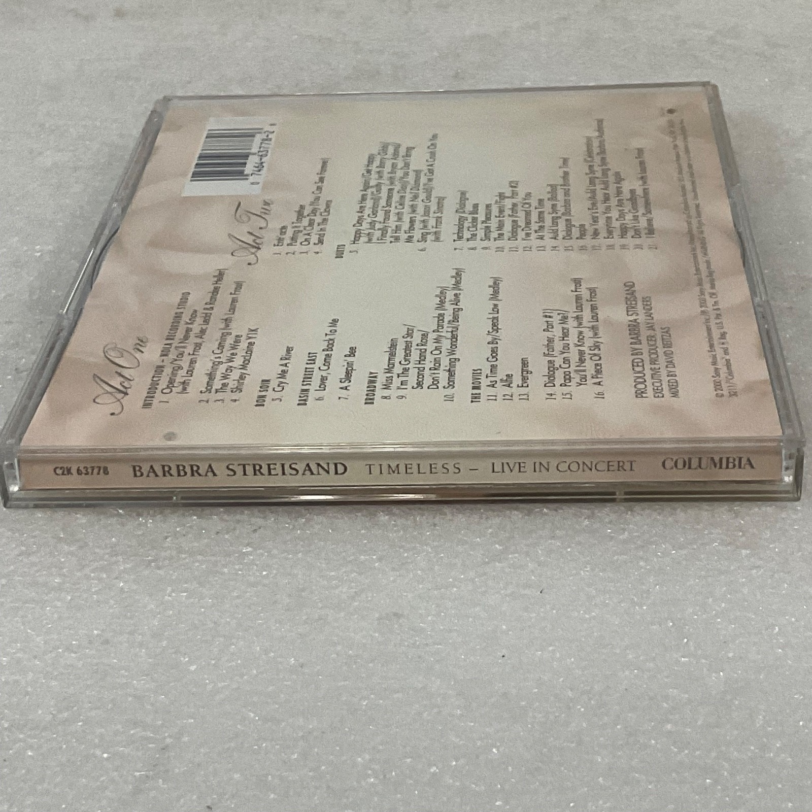 Barbra Streisand Timeless Live in Concert 2CD Columbia 2000 - Image 8