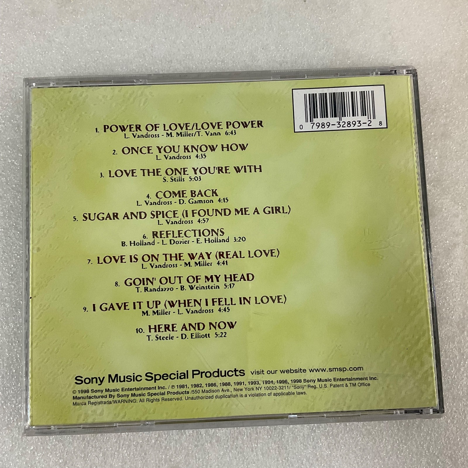 Luther Vandross Love Is On The Way CD Sony Music Special Products A32893 - Image 2